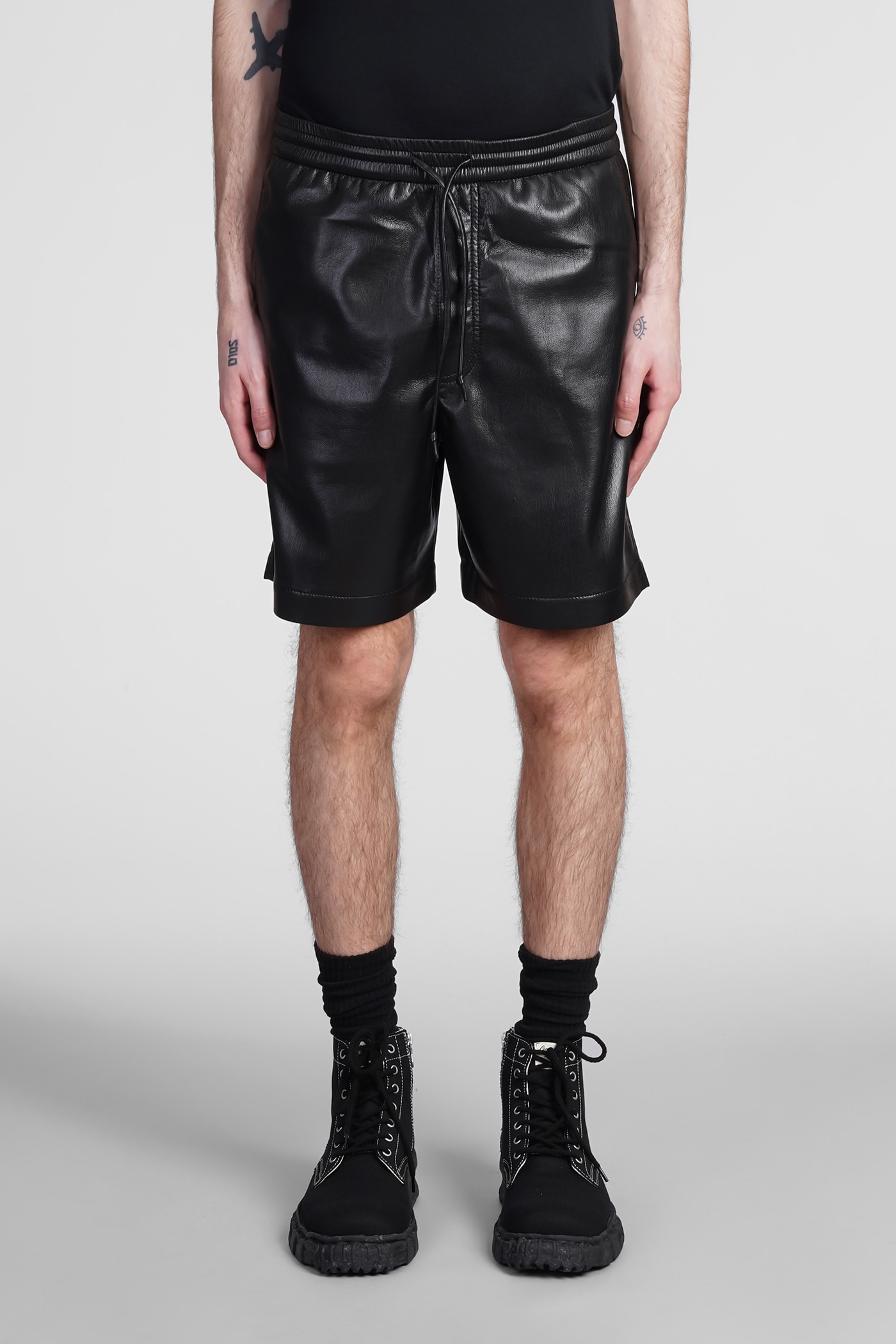 Shop Nanushka Shorts In Black Polyester