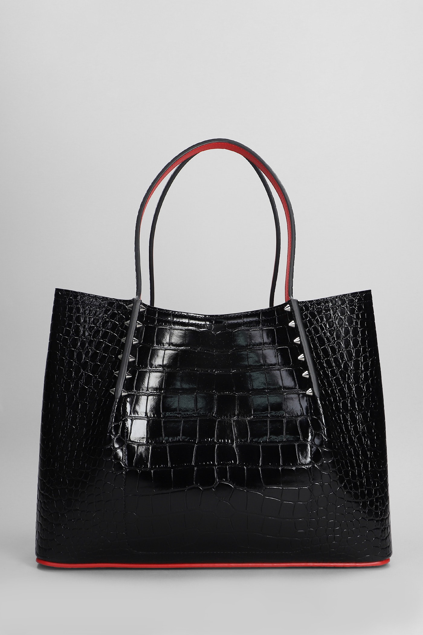 Shop Christian Louboutin Cabarock Tote In Black Leather