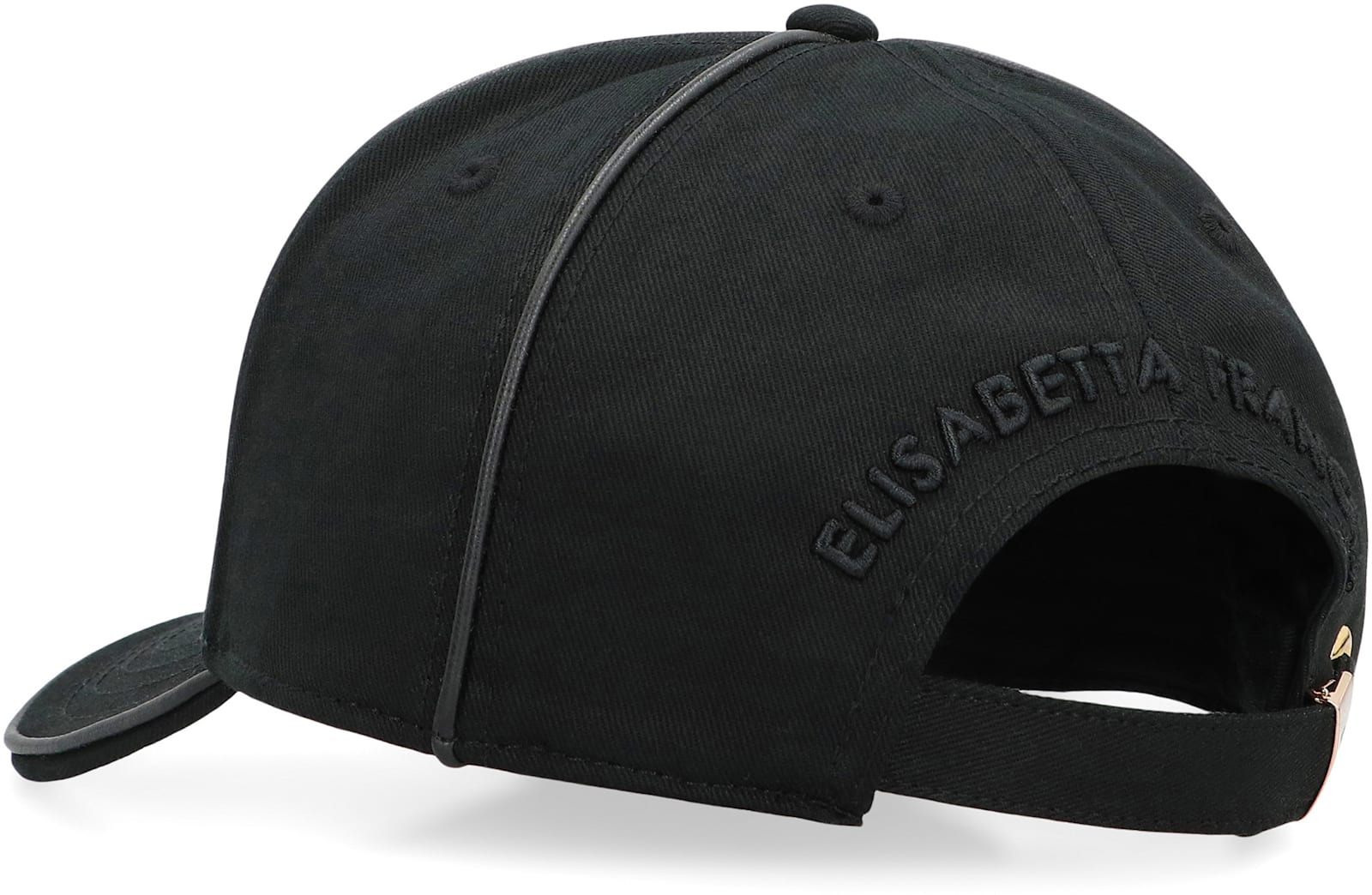 Elisabetta Franchi Baseball Cap In Gabardine In Black