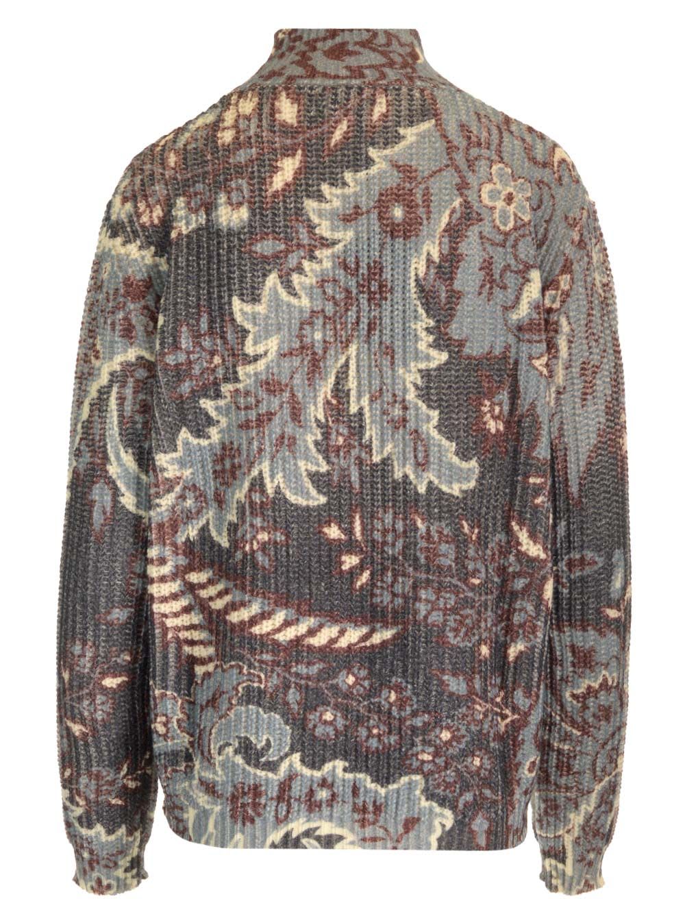 Shop Etro Turtleneck Sweater In Multicolor