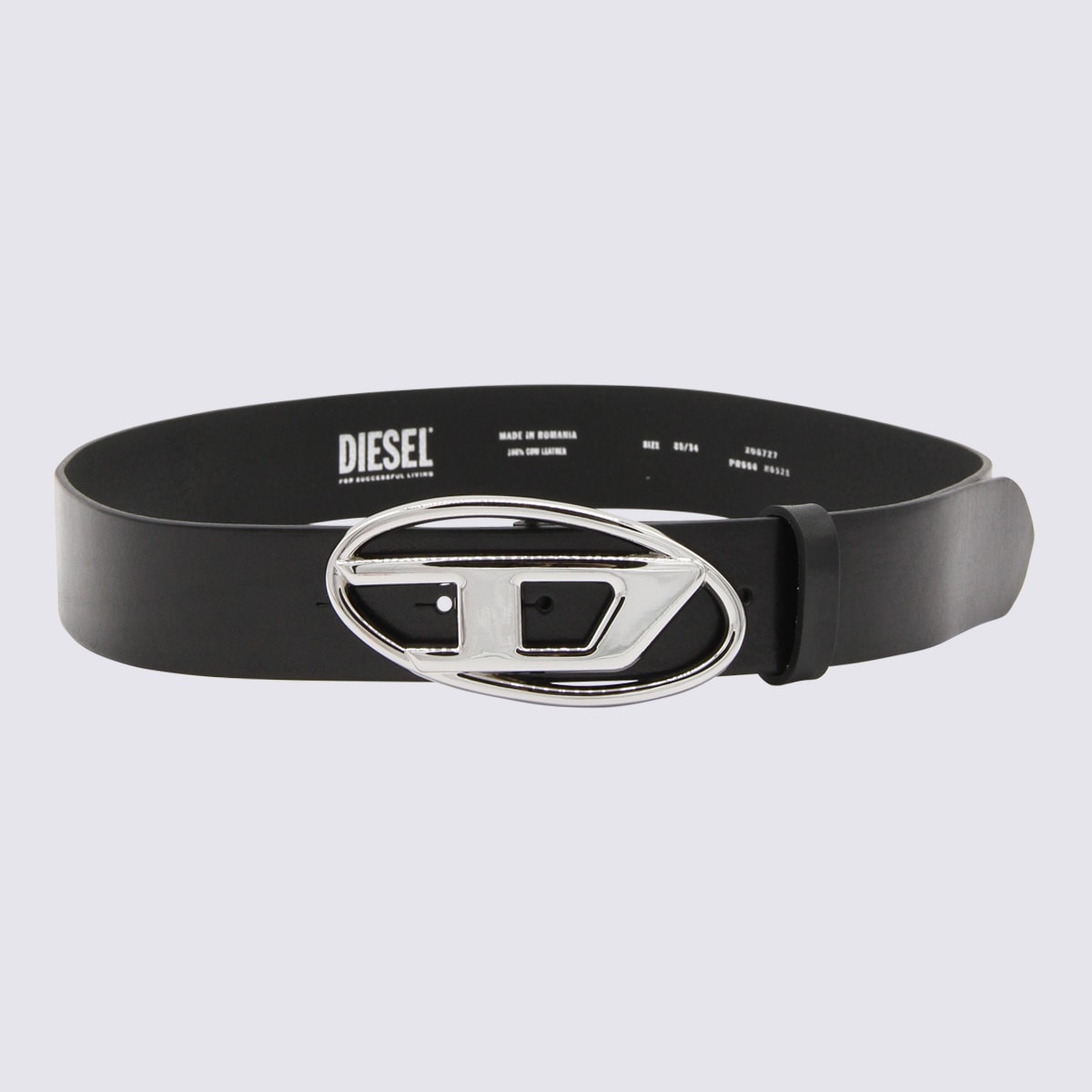 Diesel Black Leather Belt