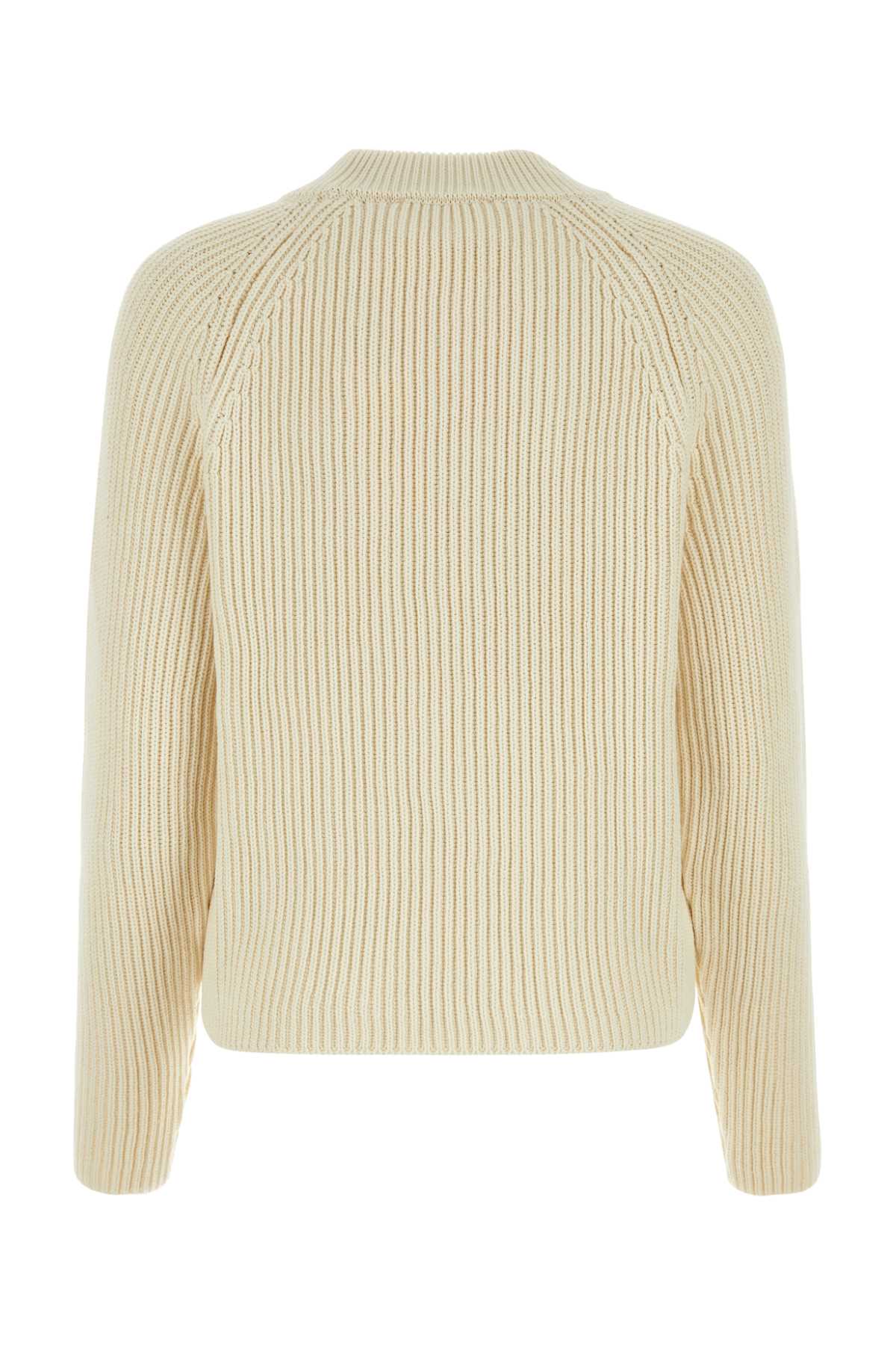 Ami Alexandre Mattiussi Ivory Cotton Blend Sweater