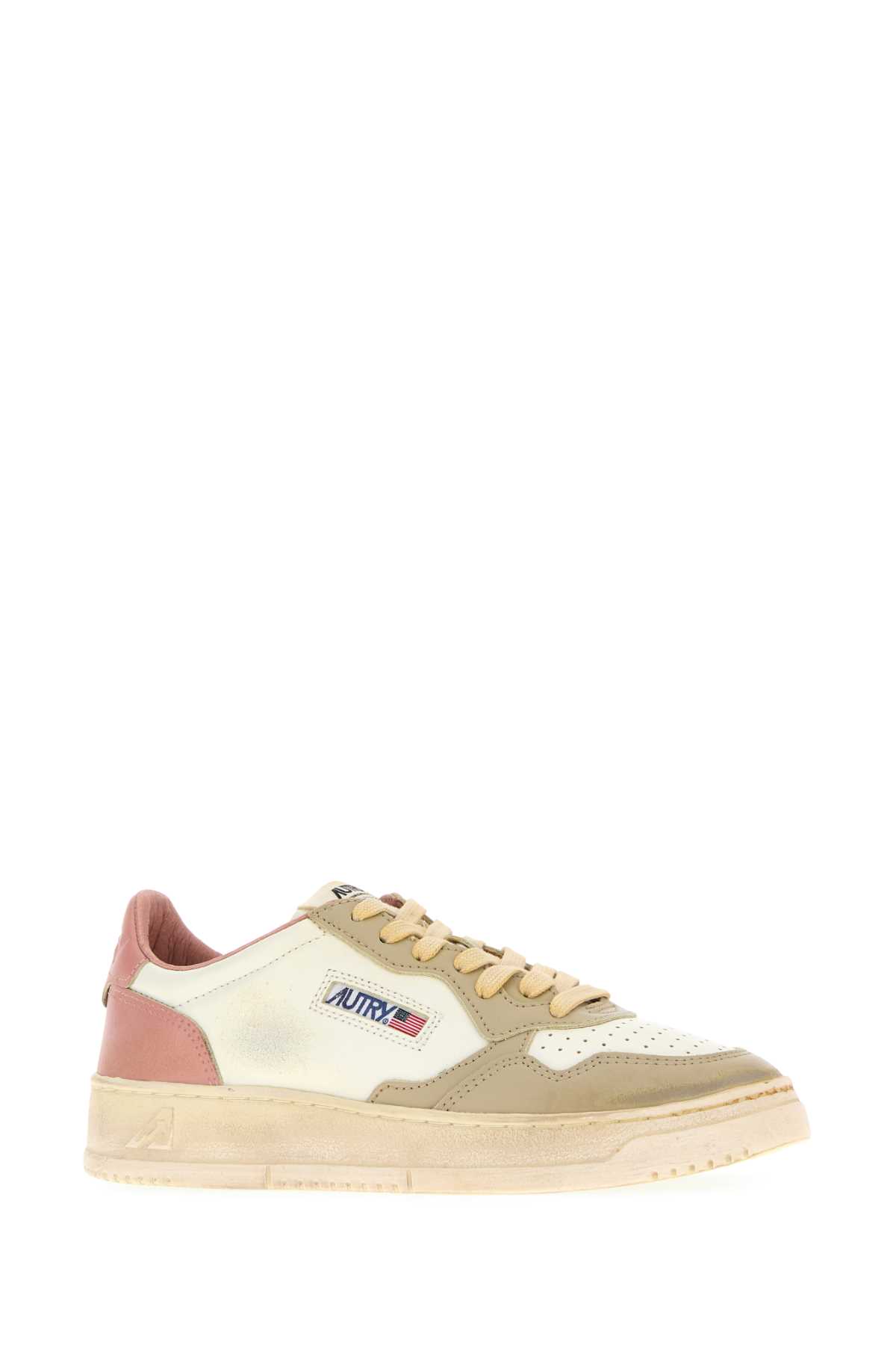 Autry Leather Supvint Sneakers Rubber Sole In Multi