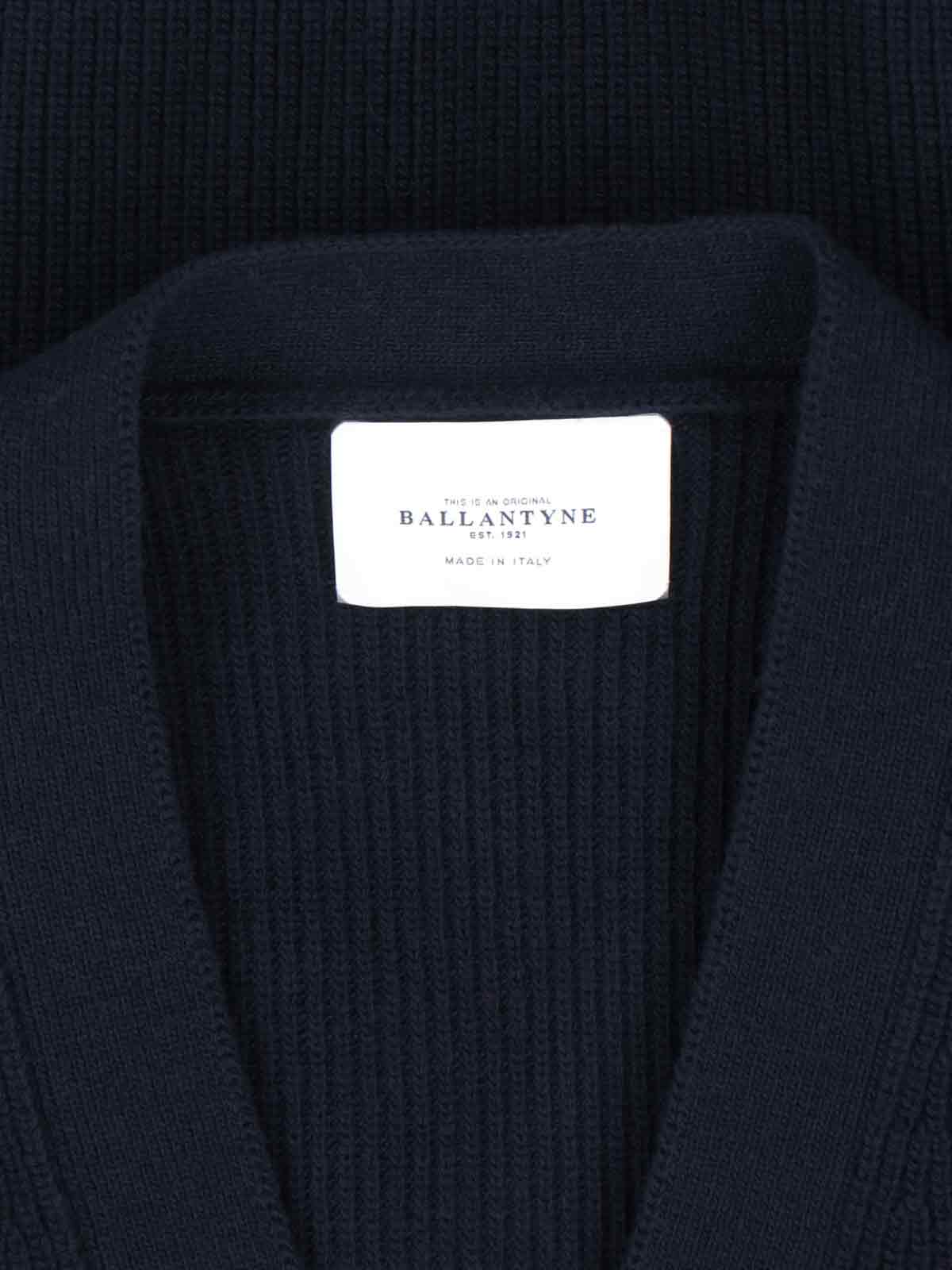 Shop Ballantyne V-neck Cardigan In Blue