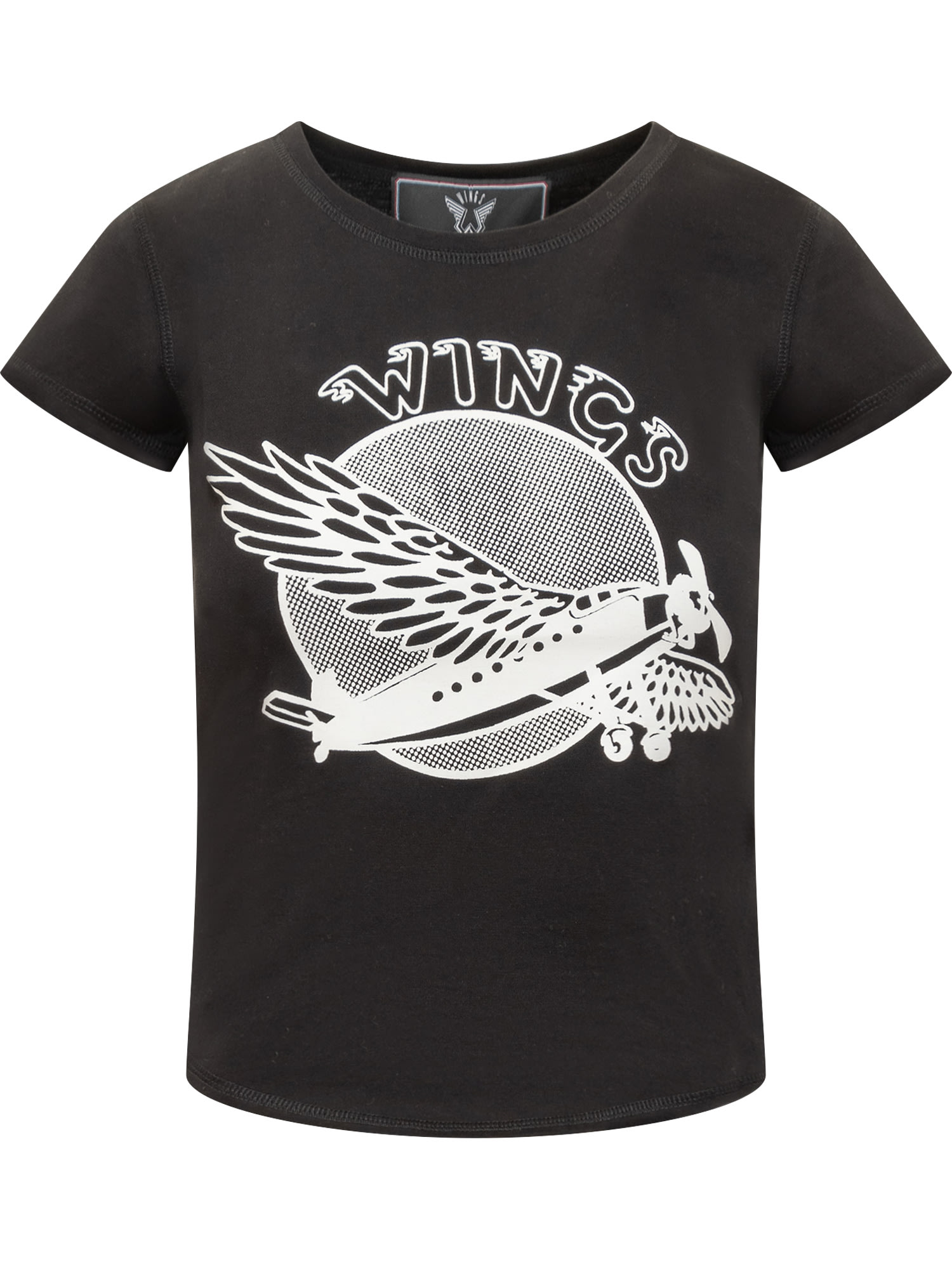 Stella Mccartney T-shirt With Wings Print In Nero