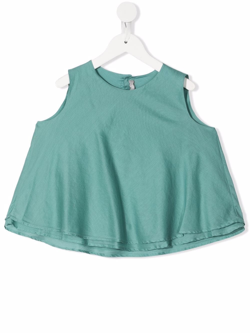 Il Gufo Kids Sleeveless Top In Teal Green Voile