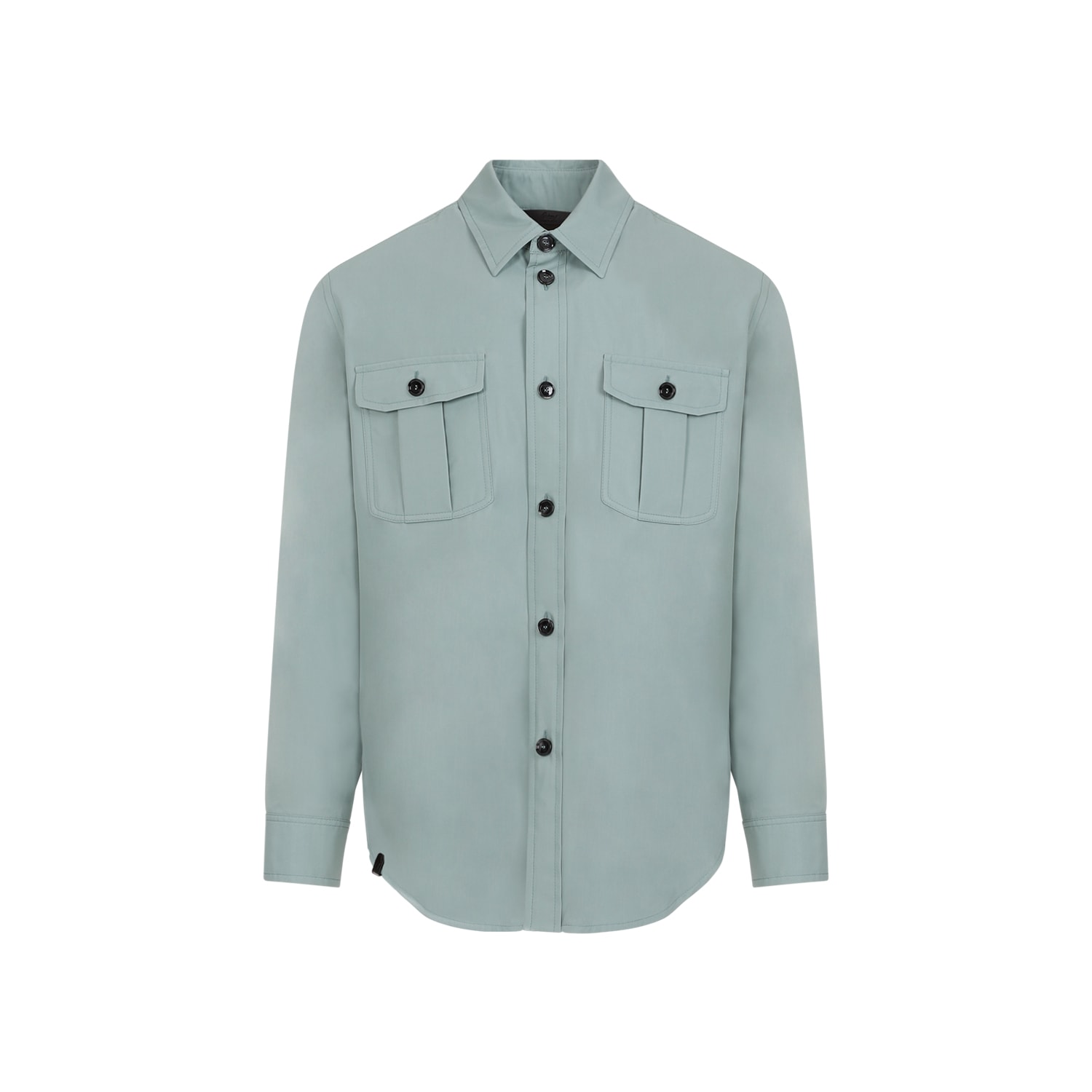 Shop Brioni Shirt In Aqua