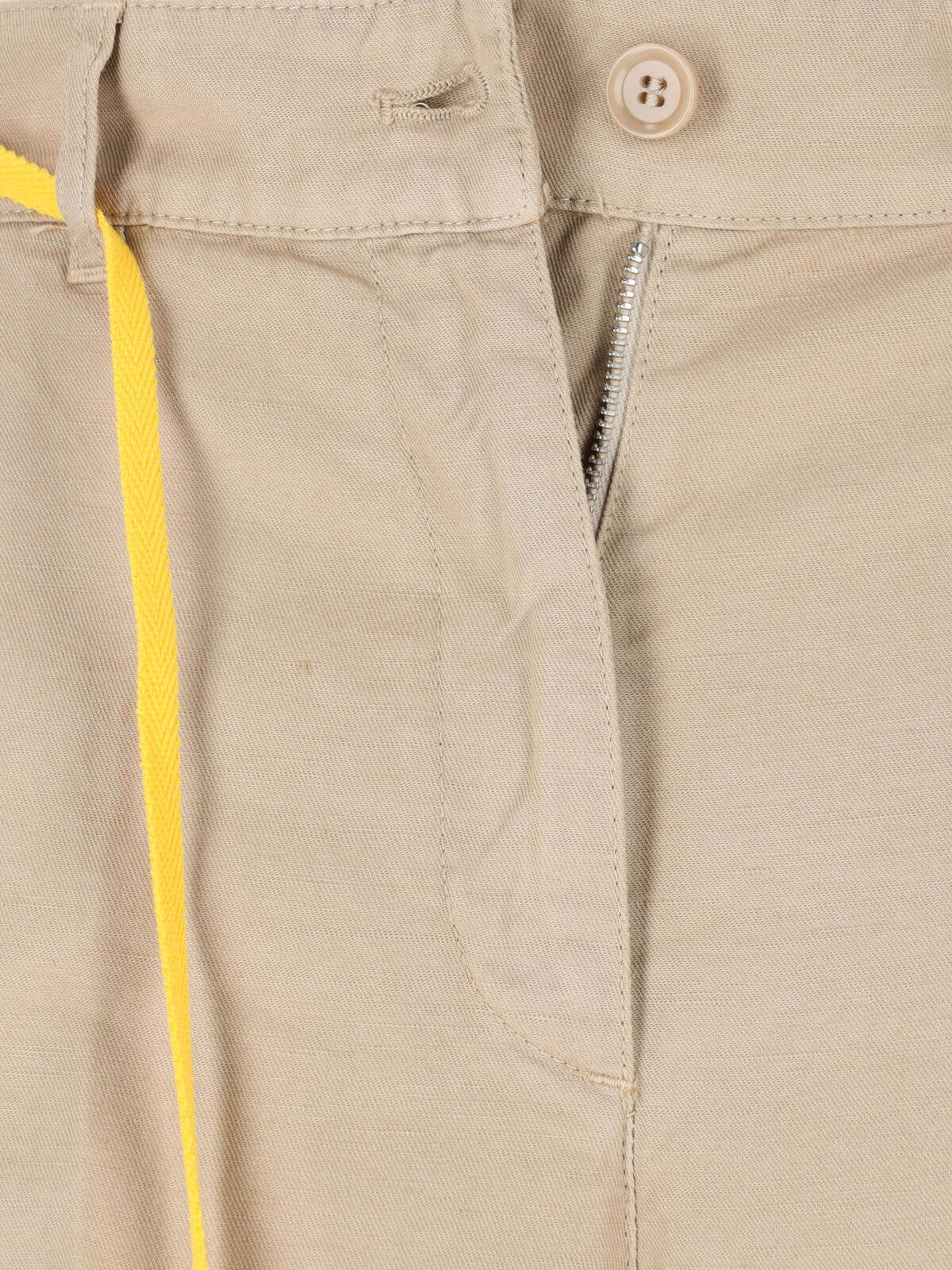 Aspesi Wide Leg Trousers Drawstring Detail In Beige