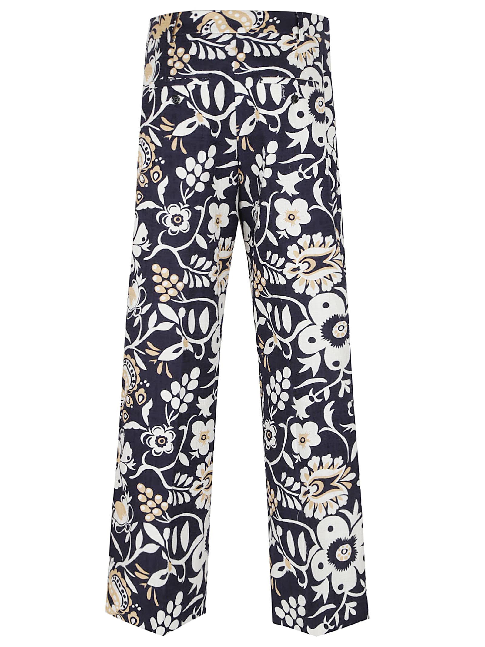 La Doublej La Double J Floral-pattern Loose Pants With Relaxed Fit In Multi