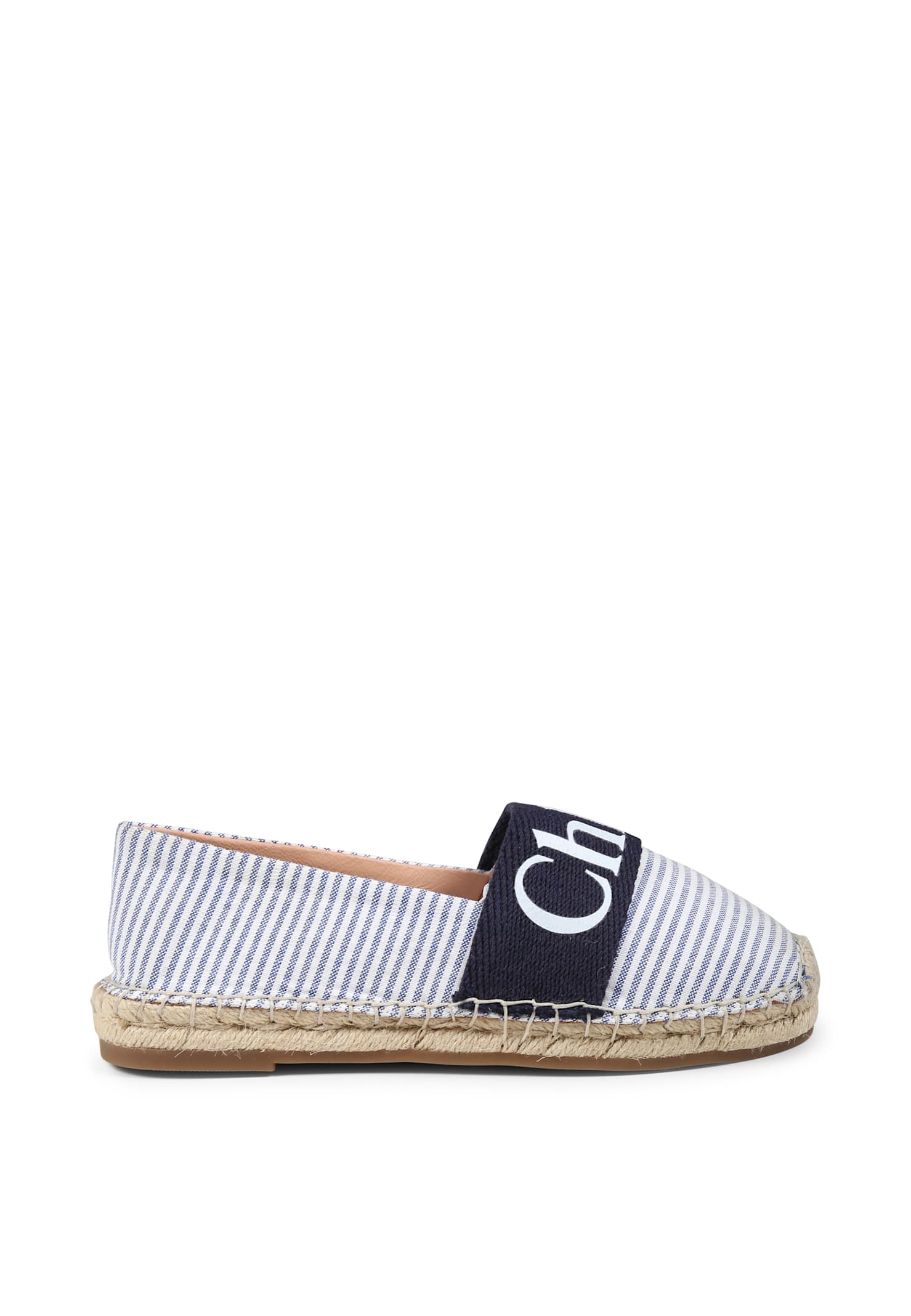 Chloé Logo-print Espadrilles In Blue
