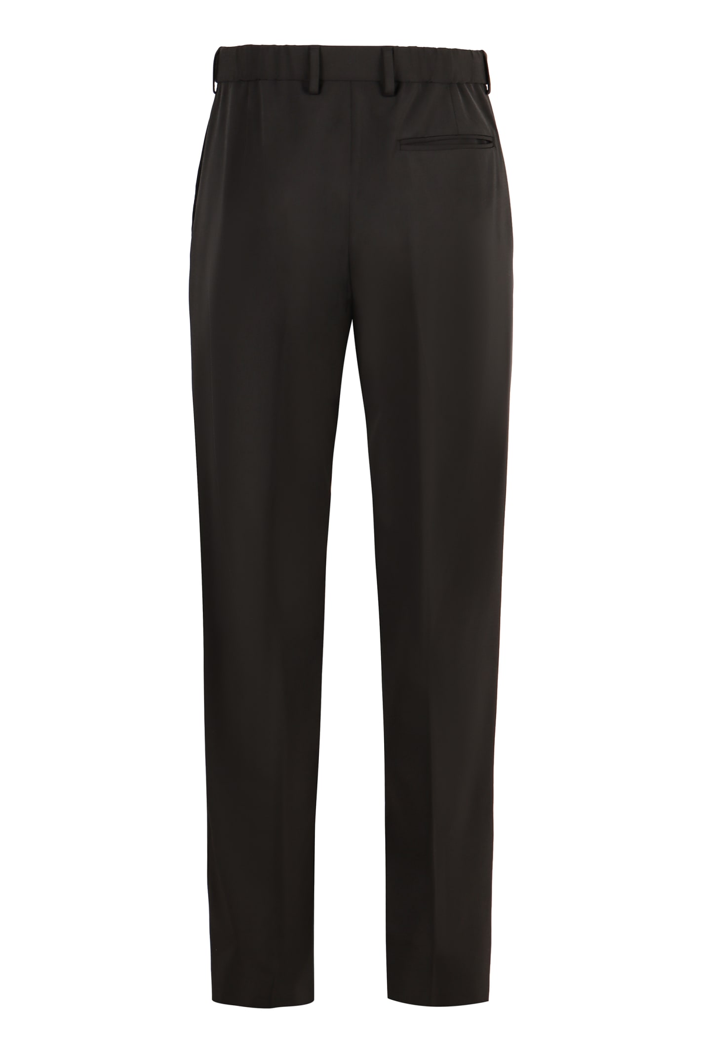 EMPORIO ARMANI WOOL BLEND TAILORED TROUSERS 