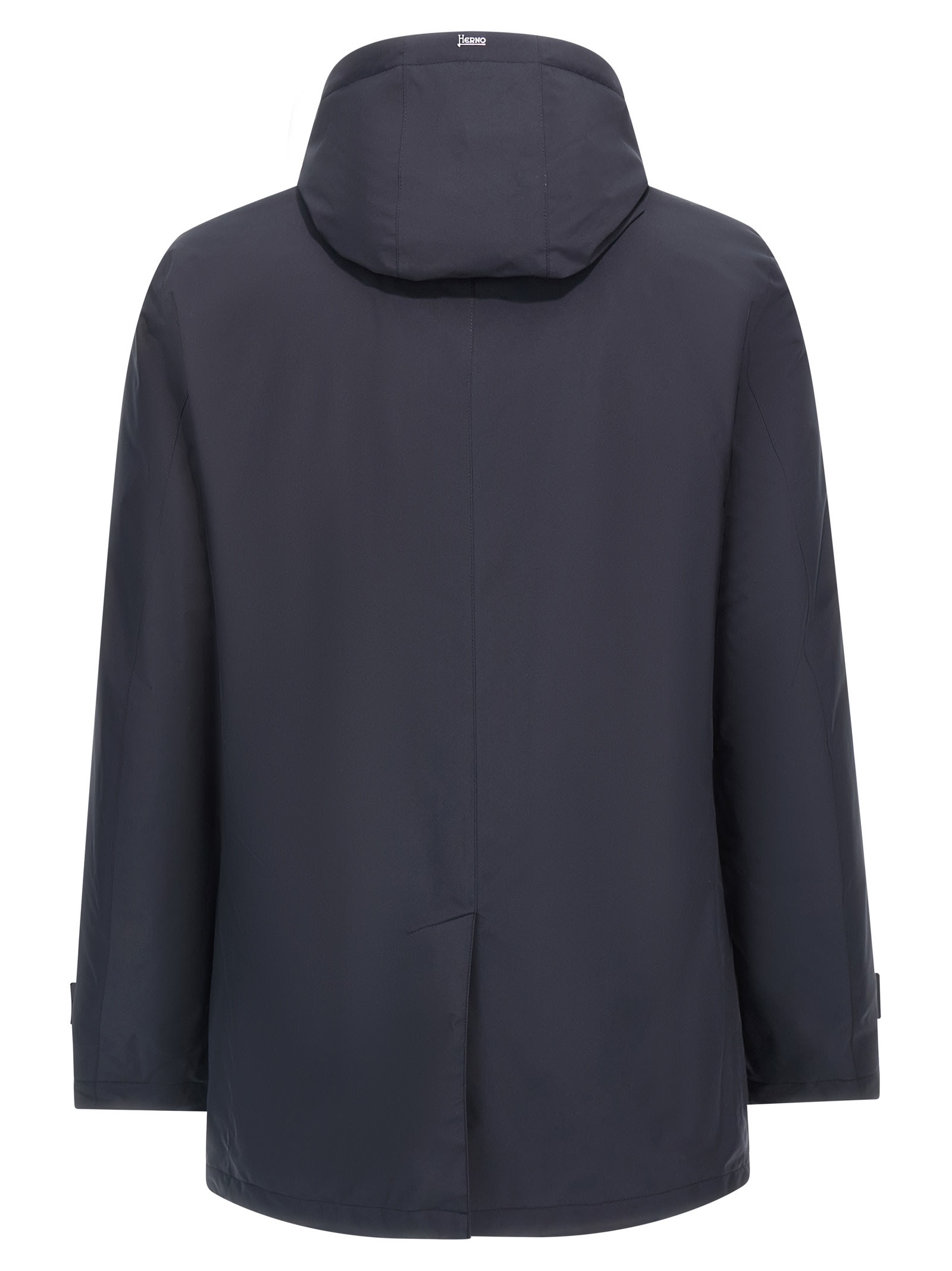 Herno Detachable-hood Down Coat In Black