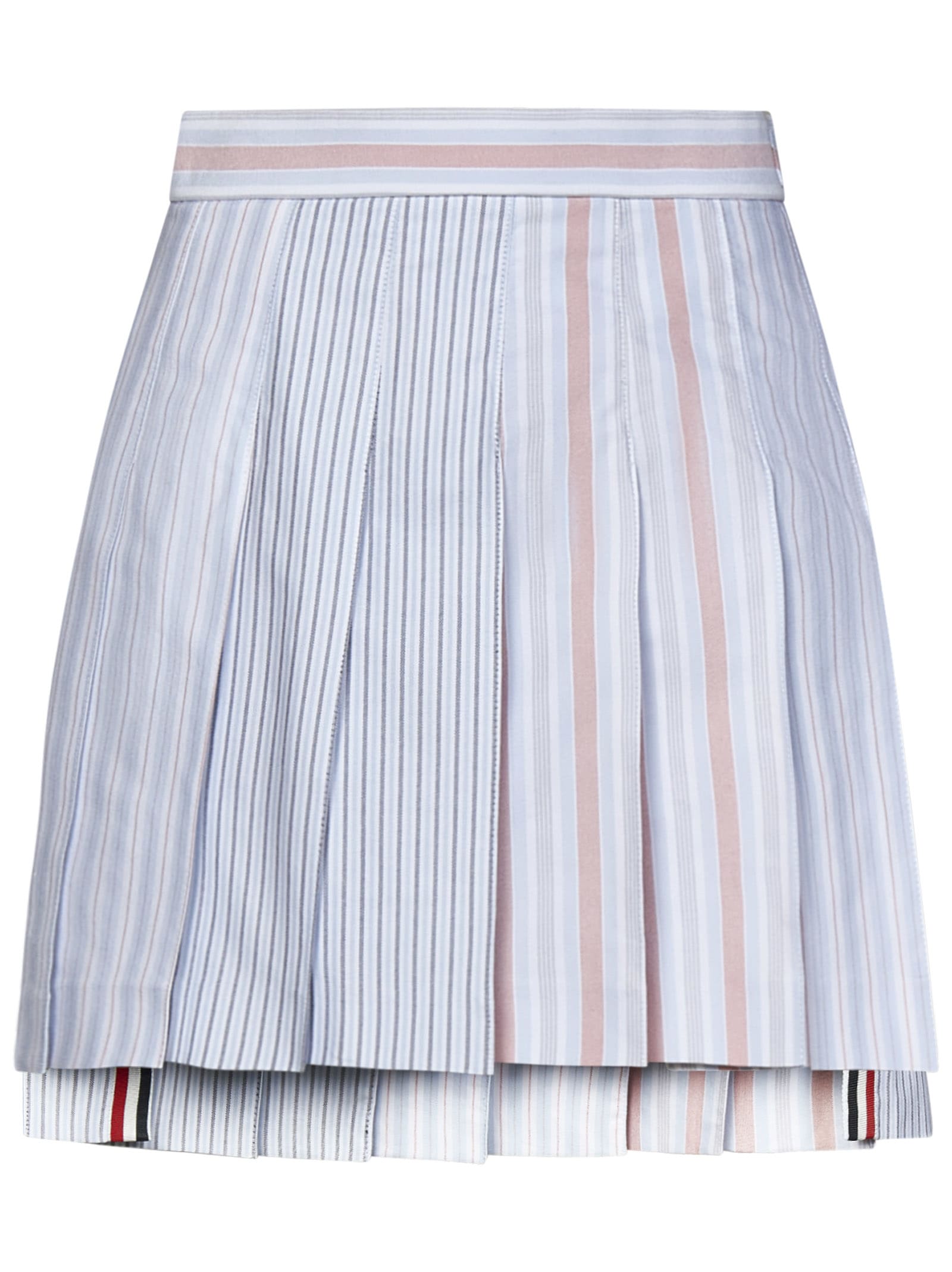 Shop Thom Browne Mini Skirt In Multicolour