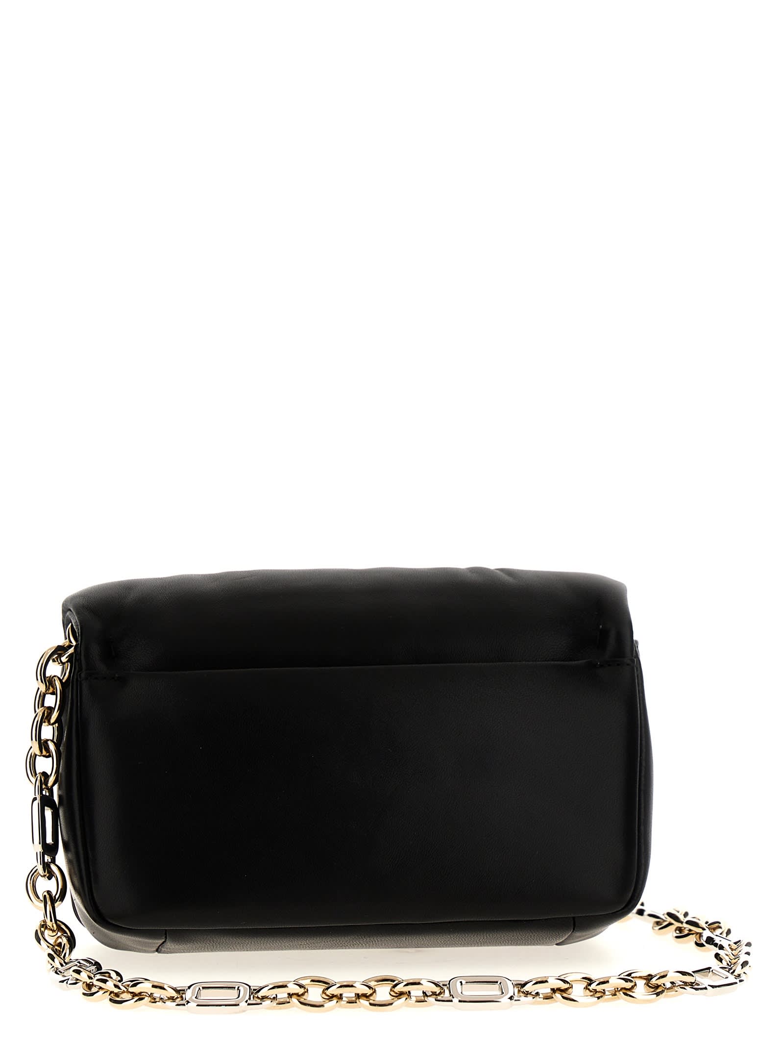 Shop Roger Vivier Mini Viv Choc Crossbody Bag In Black