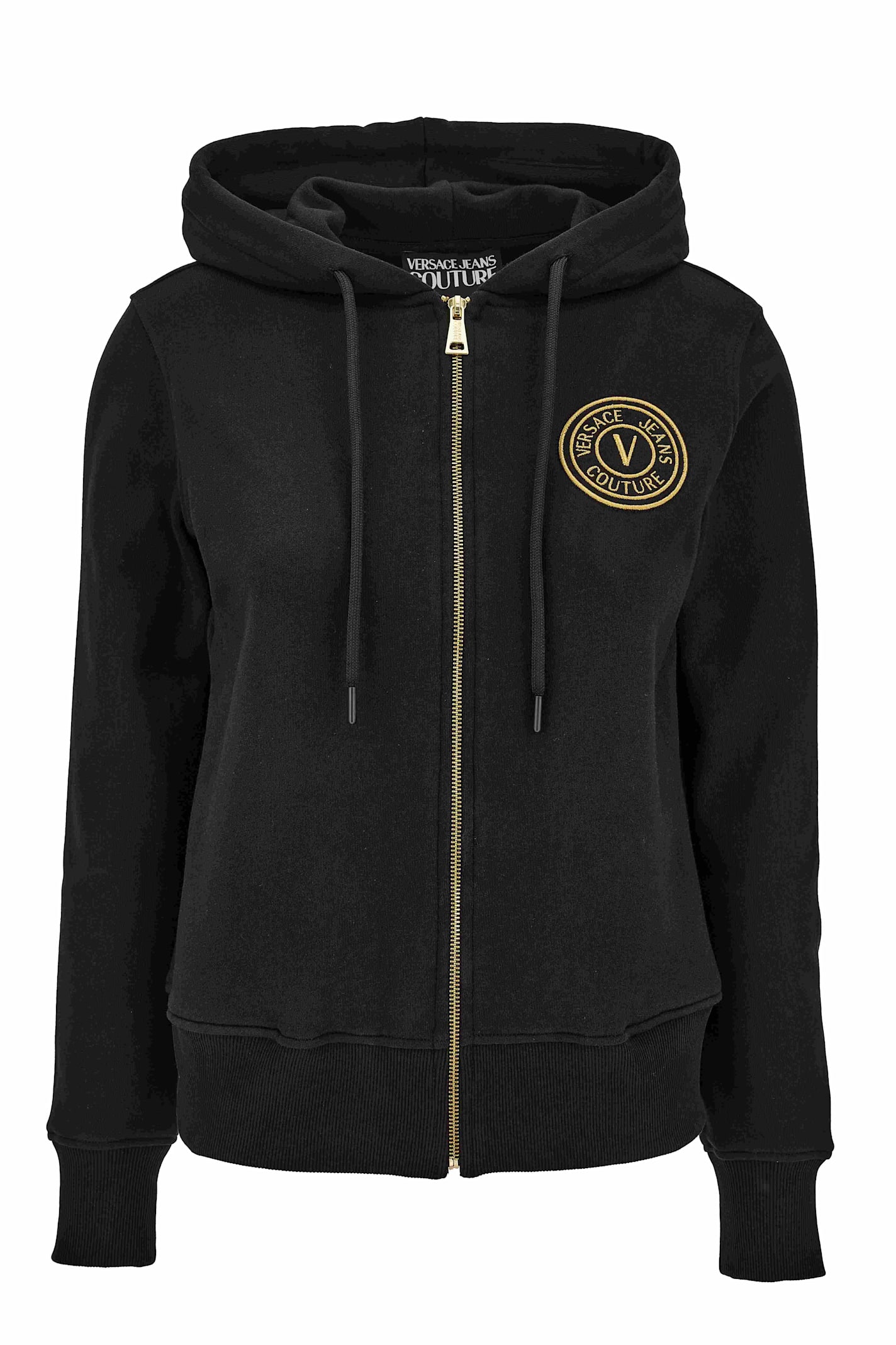 Shop Versace Jeans Couture Hoodie In Black