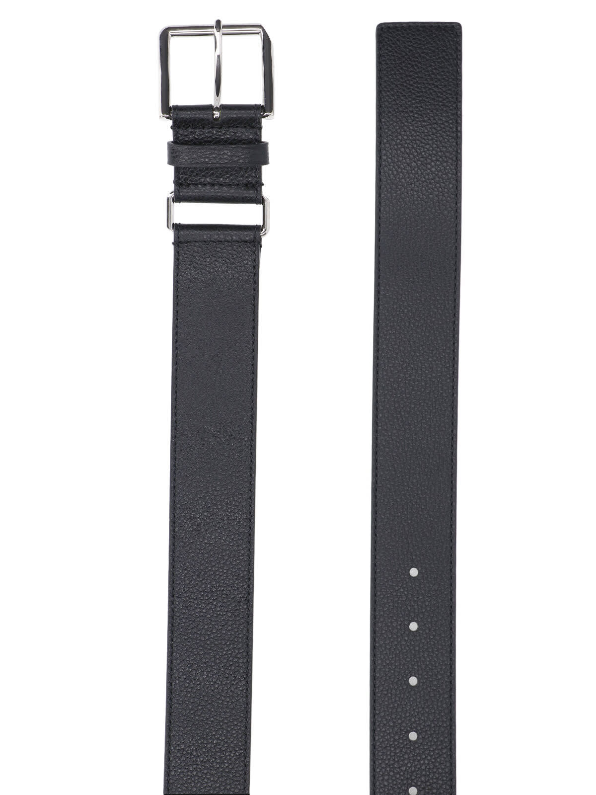 Givenchy Hammered Leather Belt In Black