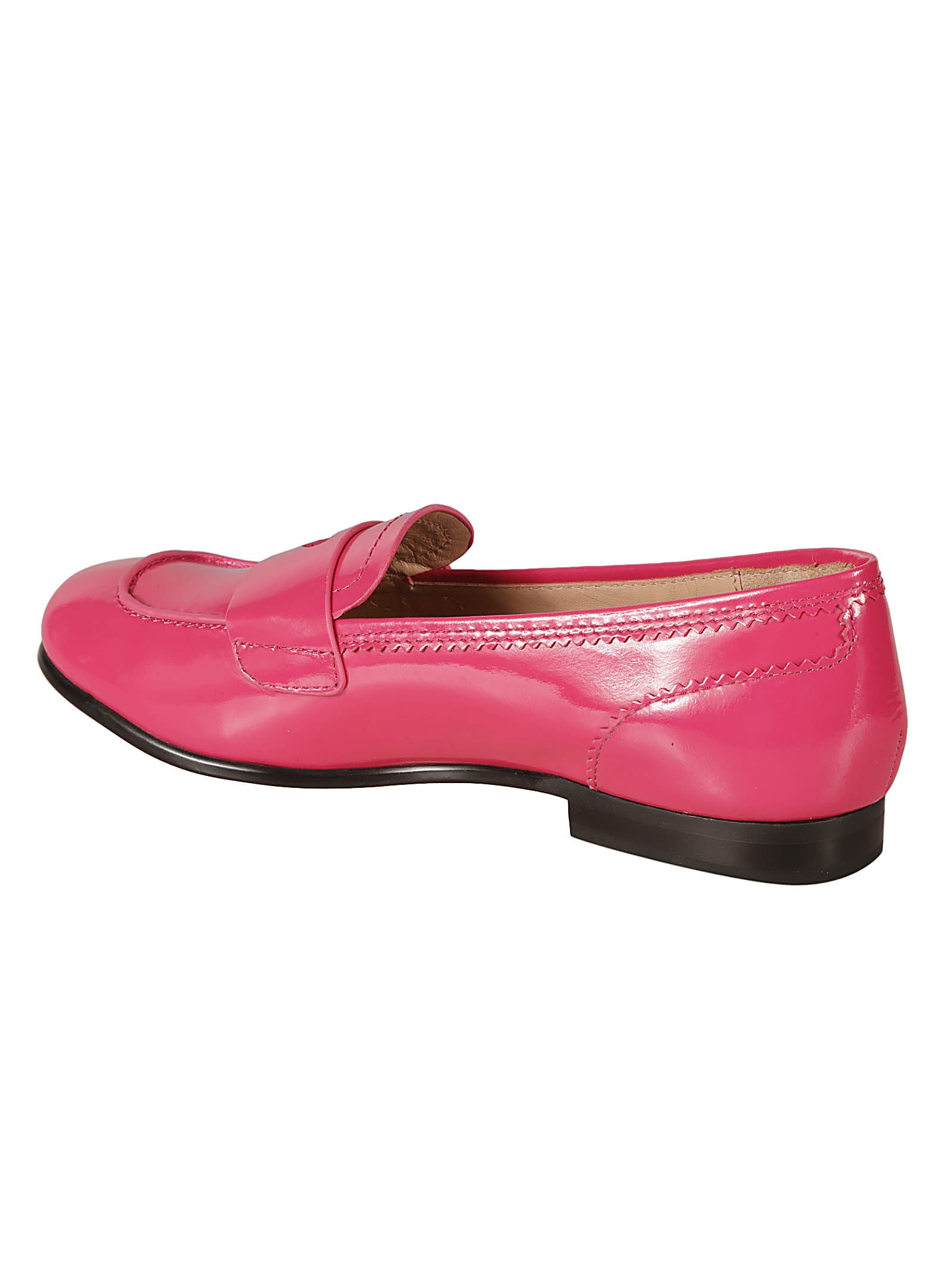 Shop Love Moschino College15 Vernice Loafers In Fuxia