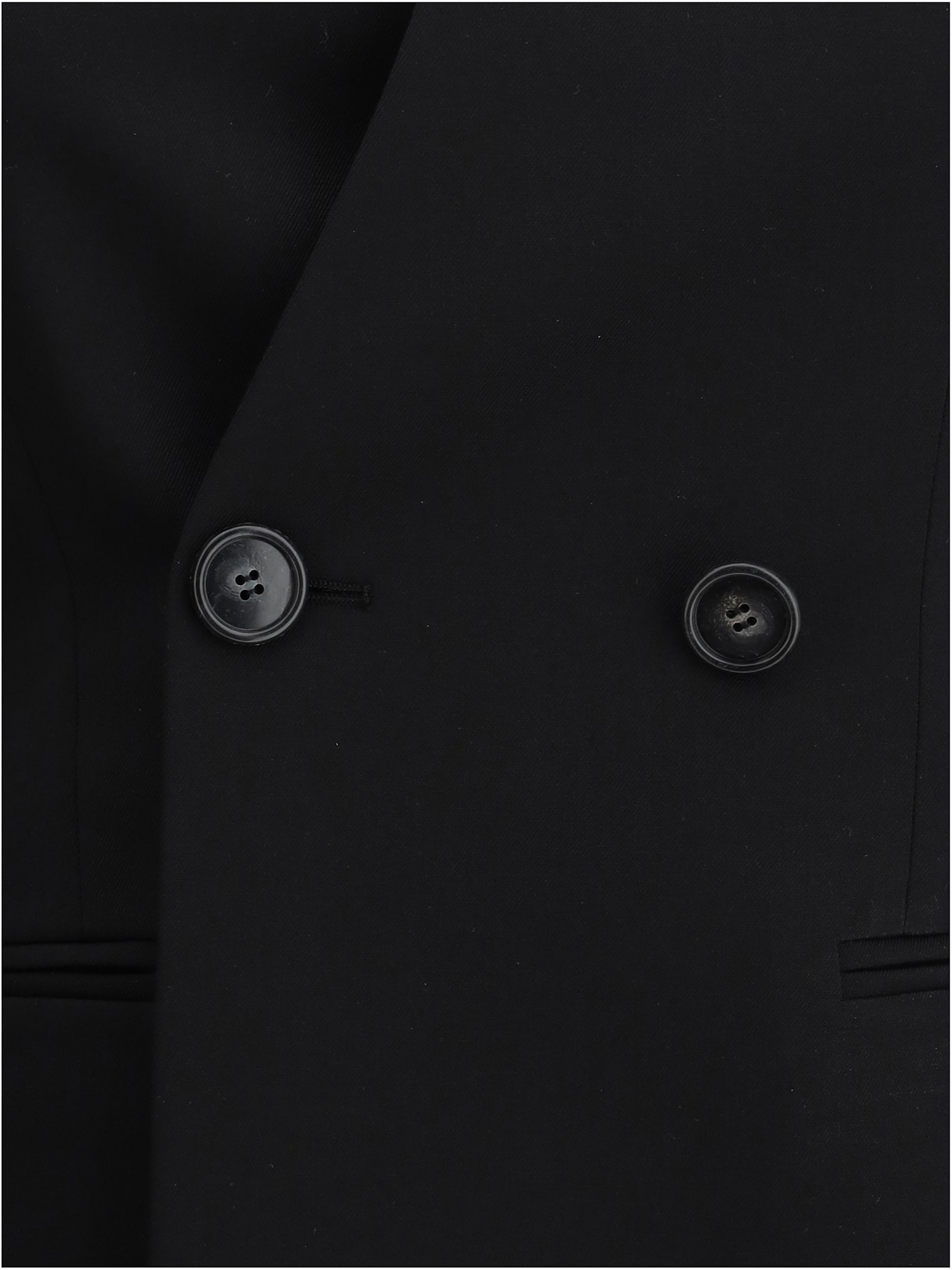The Andamane Doubled-breasted Jacket In Black