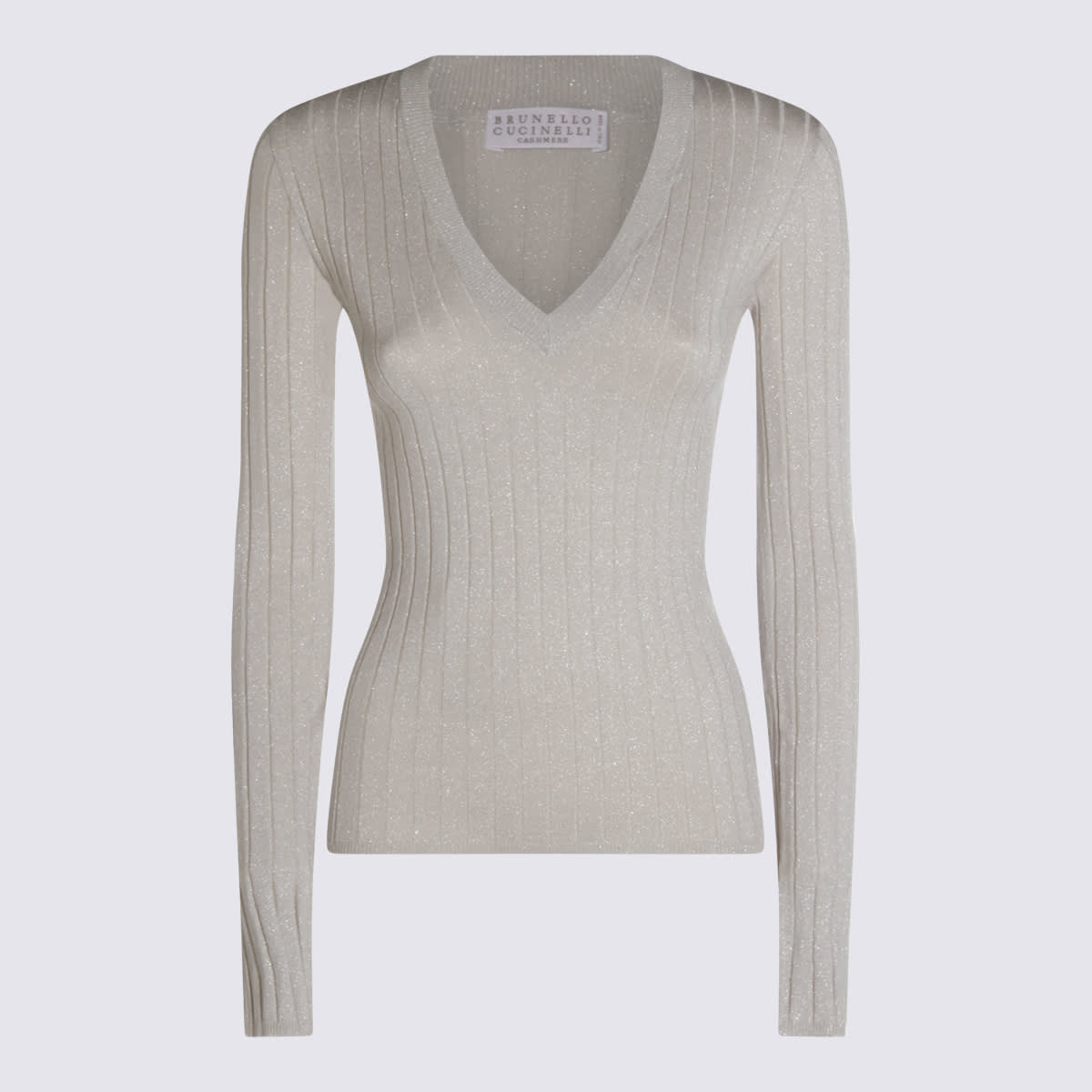Brunello Cucinelli Light Grey Cashmere In Gray