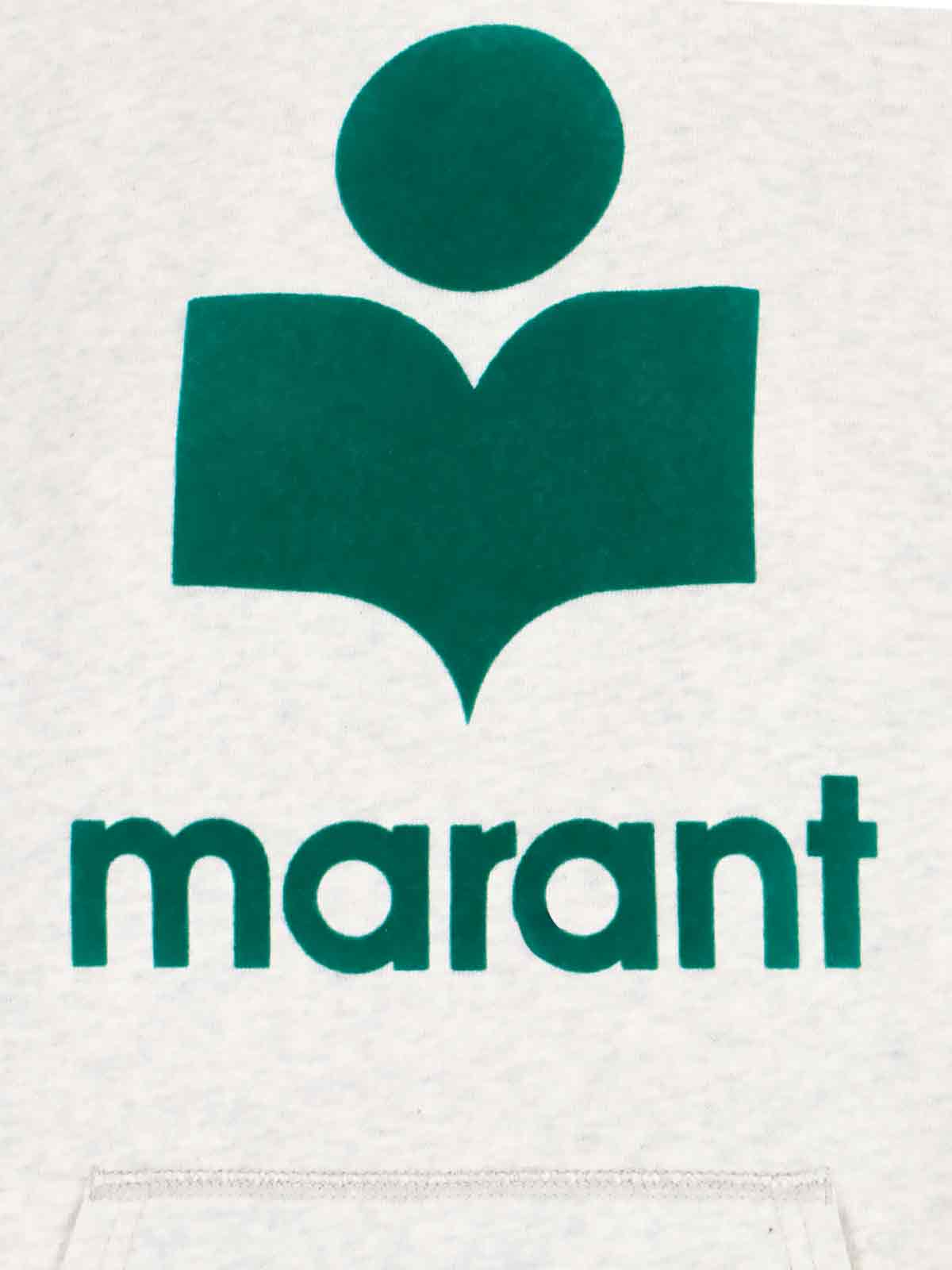 Shop Marant Etoile Logo Hoodie In Crema