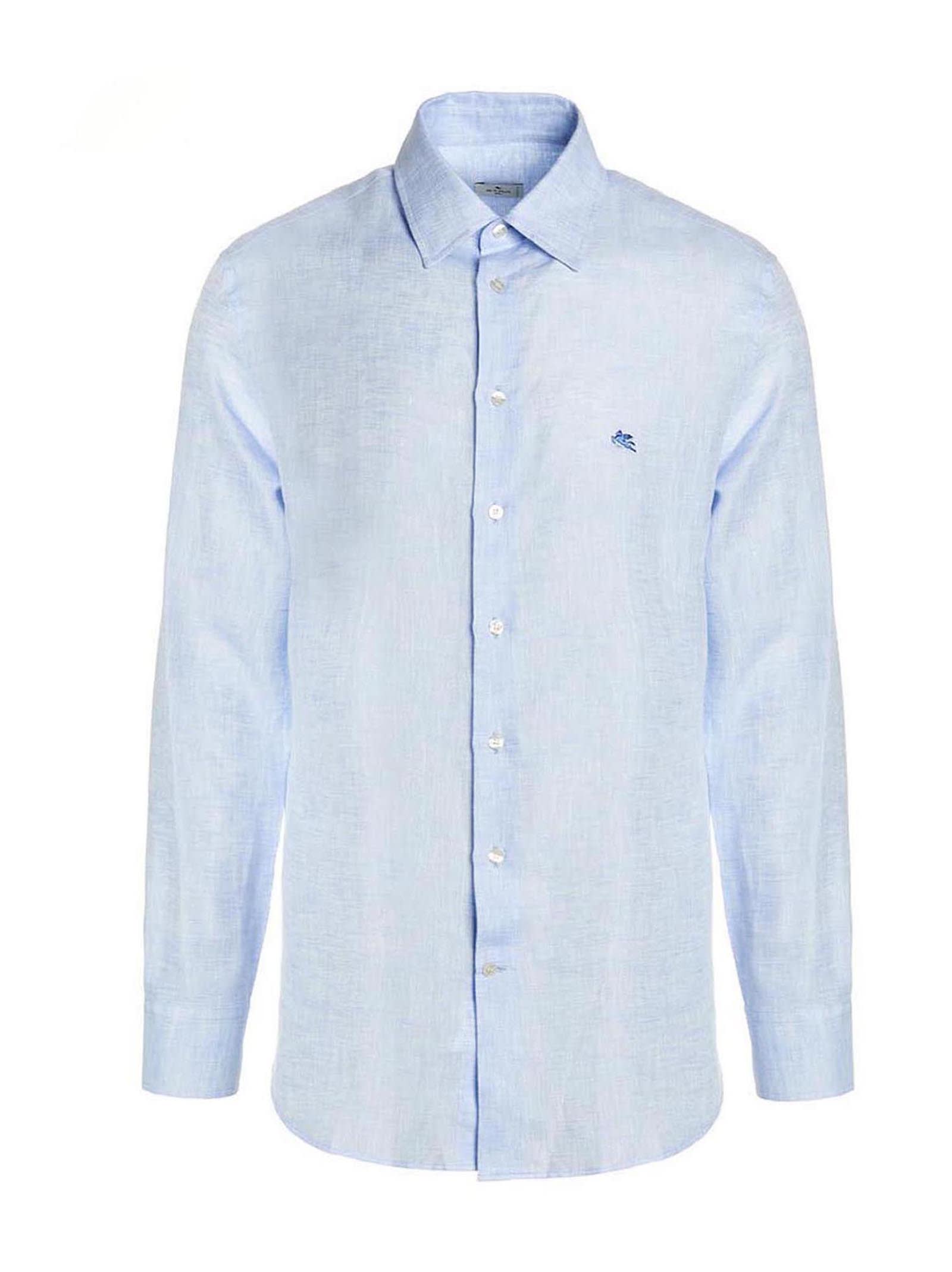 ETRO EMBROIDERED LINEN SHIRT