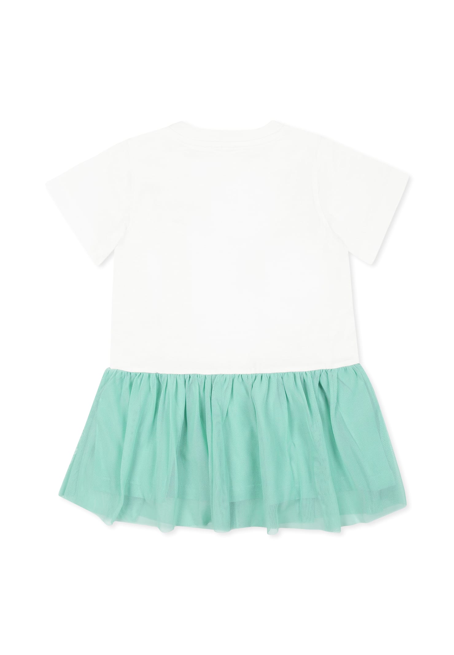 Stella Mccartney White Dress For Baby Girl With Seahorses In White