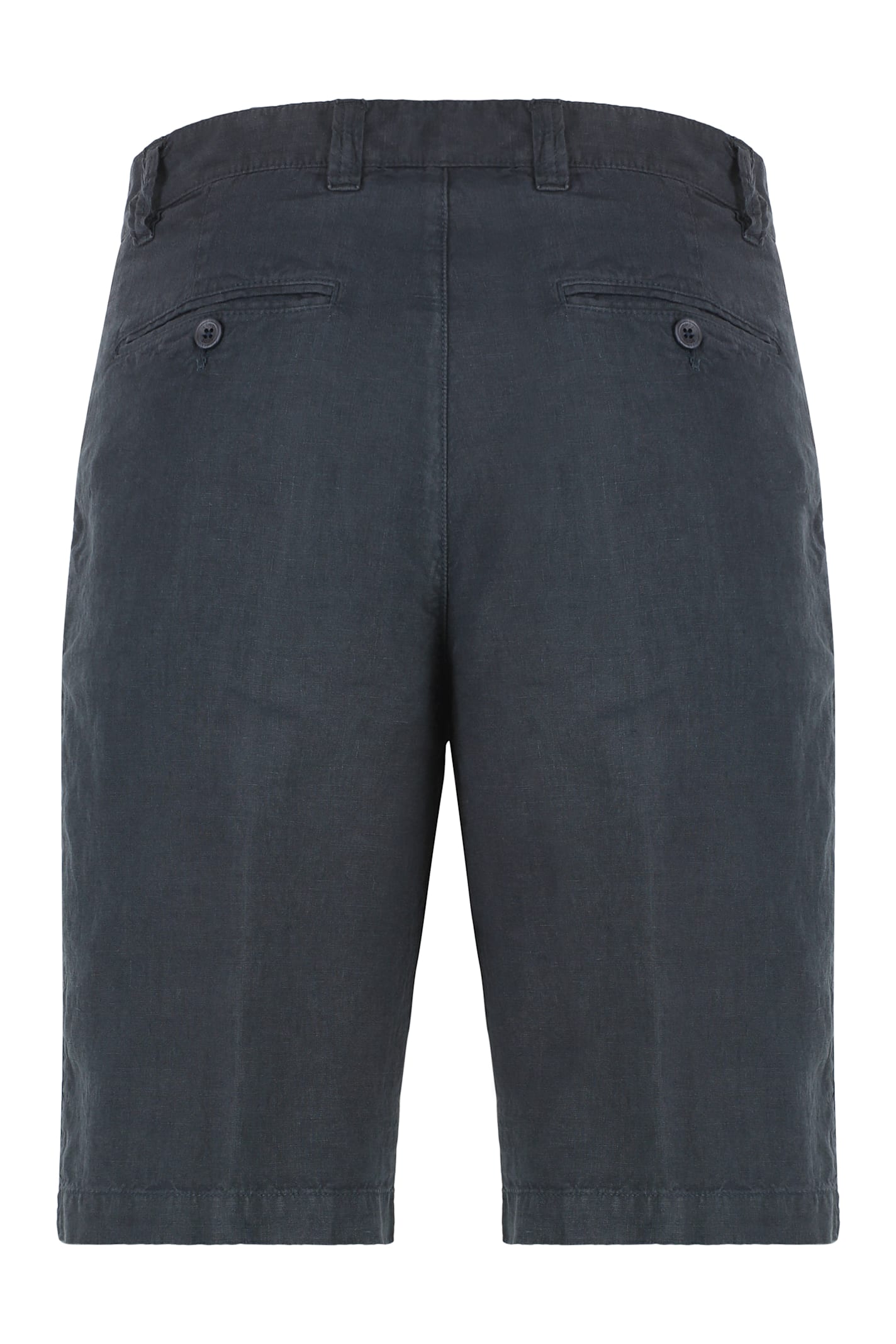 120% Lino Linen Bermuda-shorts In Blue