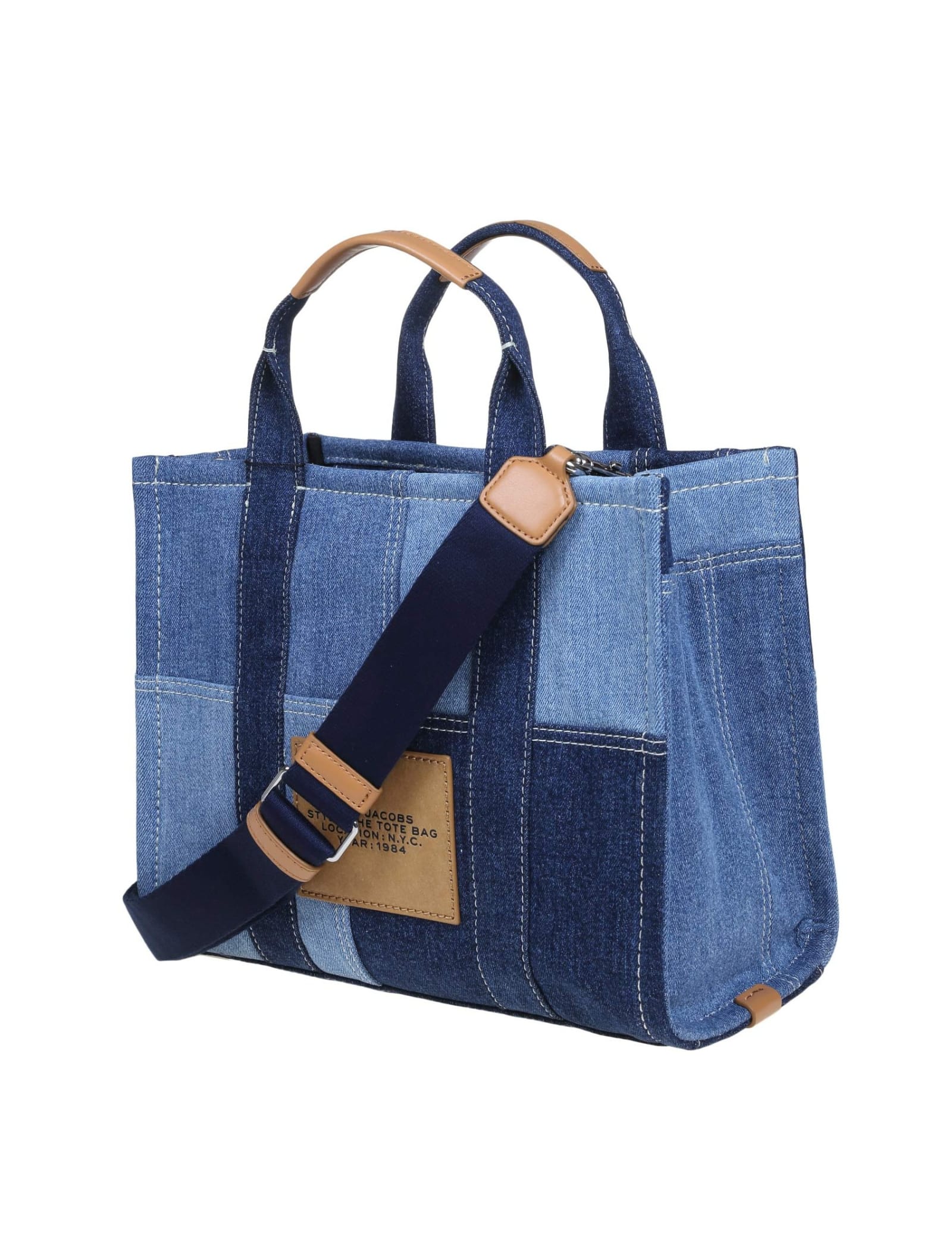 Shop Marc Jacobs The Medium Bag In Blue Denim Jeans