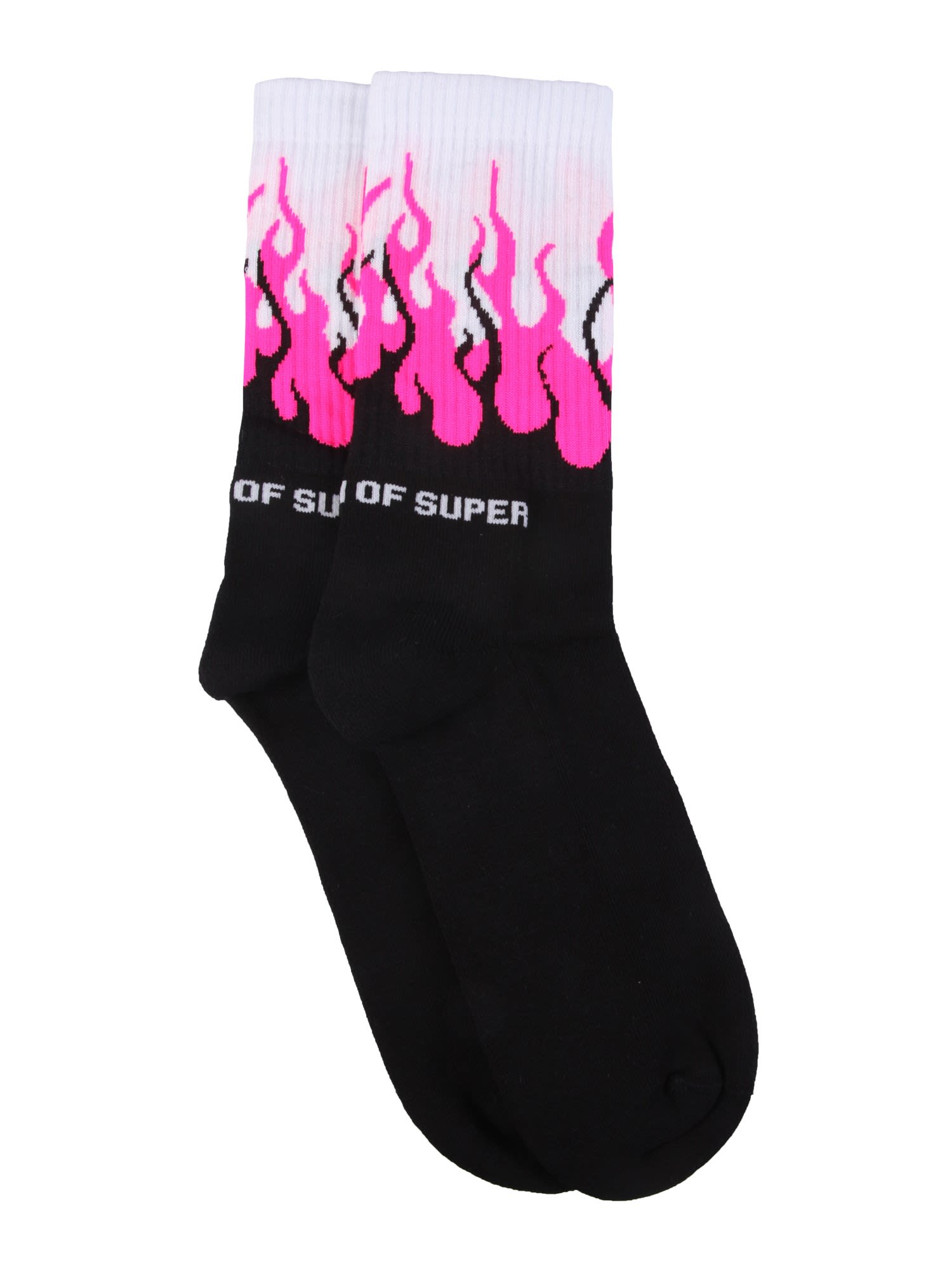 Vision Of Super SOCKS WITH FLUO FLAMES