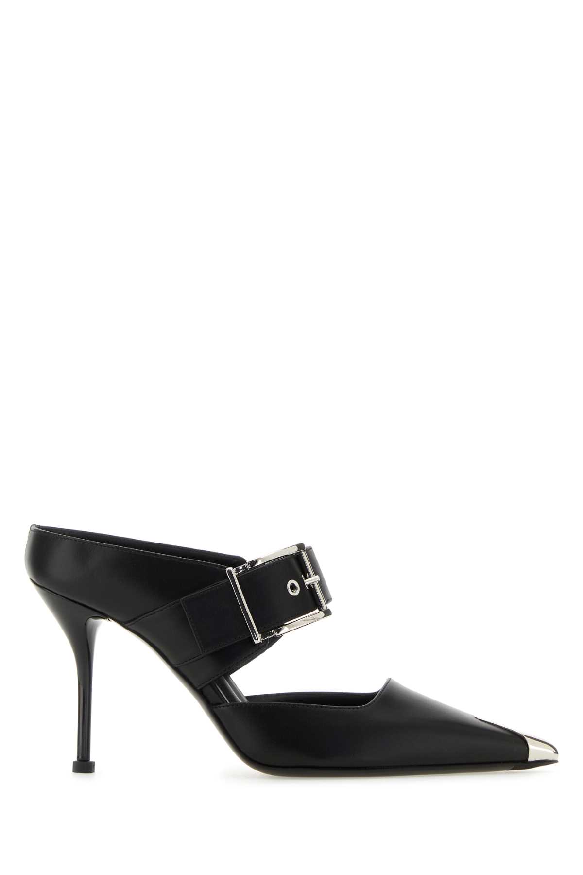 Buckle Strapped Pointed-toe Pumps