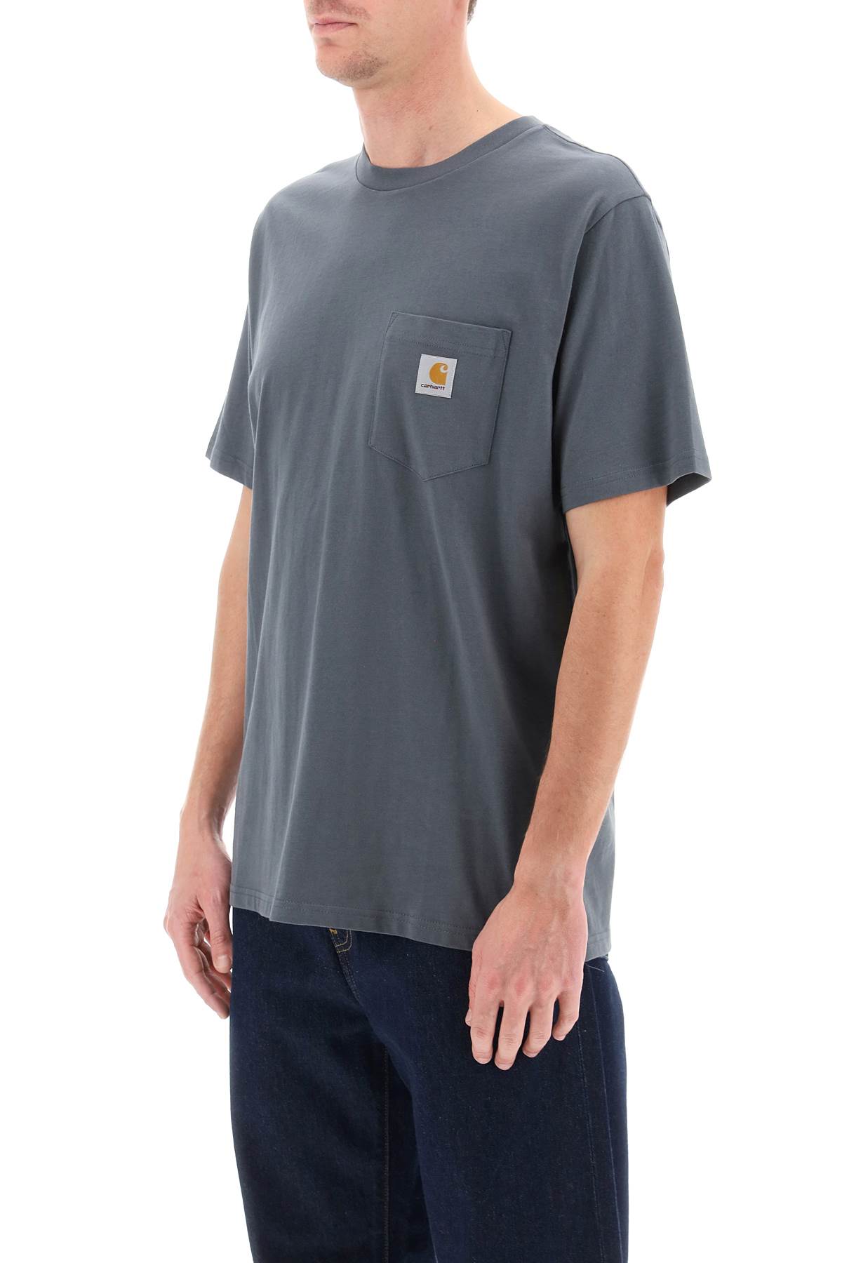 Shop Carhartt T-shirt With Chest Pocket In Green