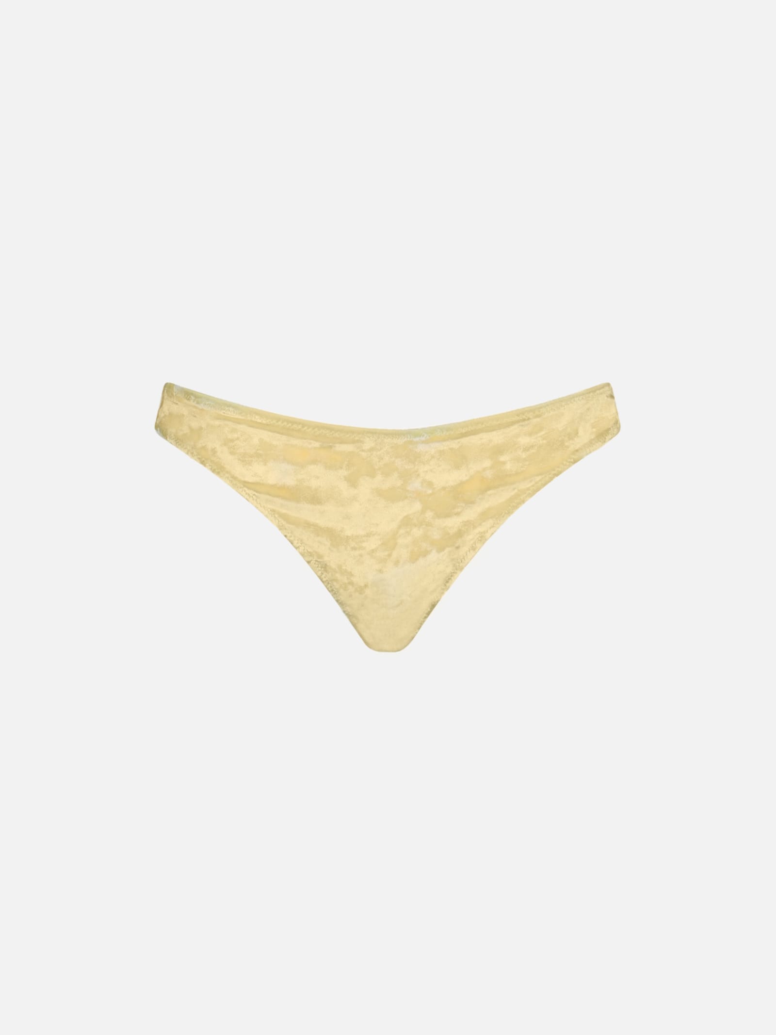 Mc2 Saint Barth Woman Yellow Chenille Cheeky Swim Briefs Naomi In Yellow