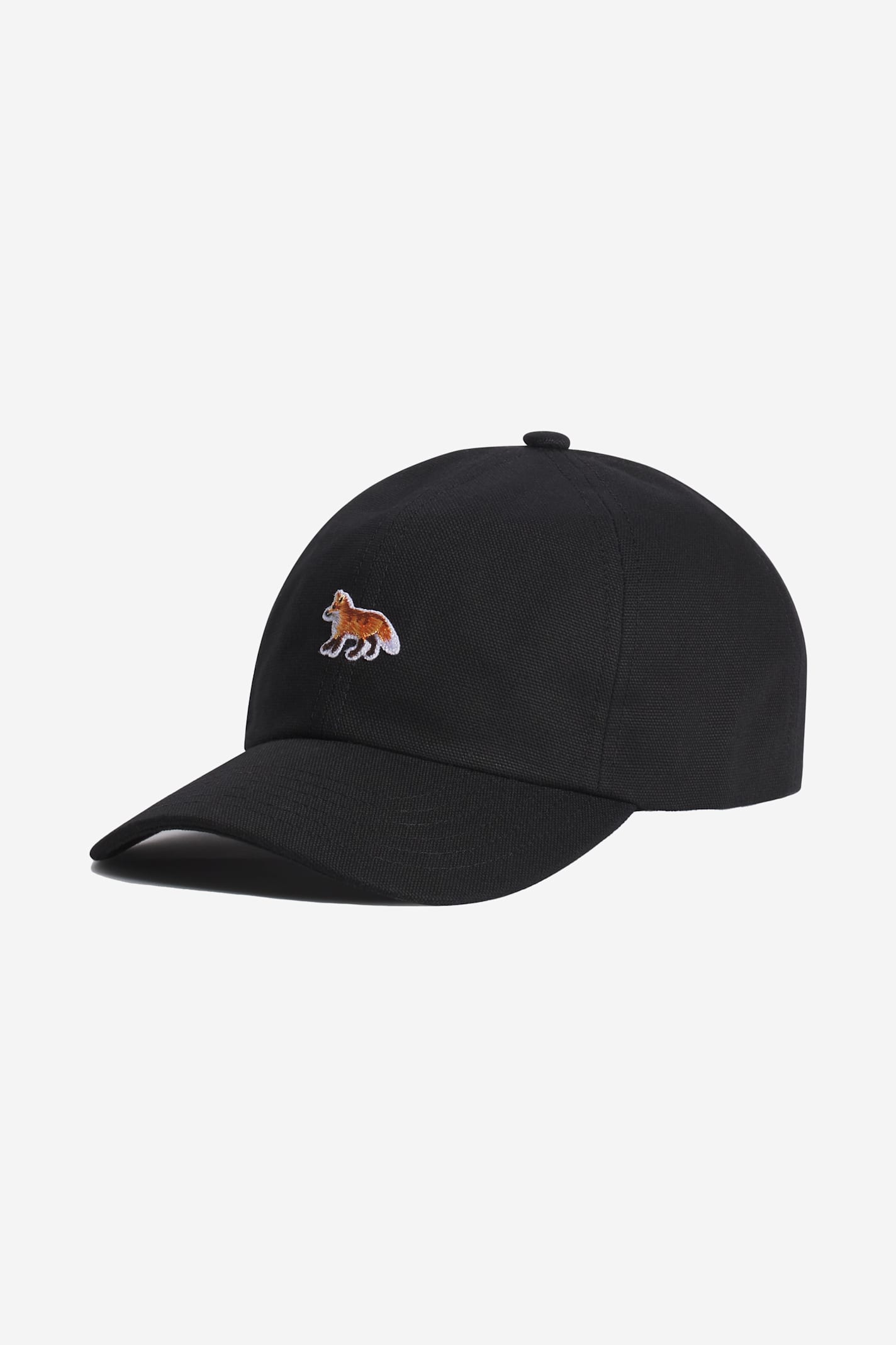 Maison Kitsuné Baby Fox Embroidered Cap In Black