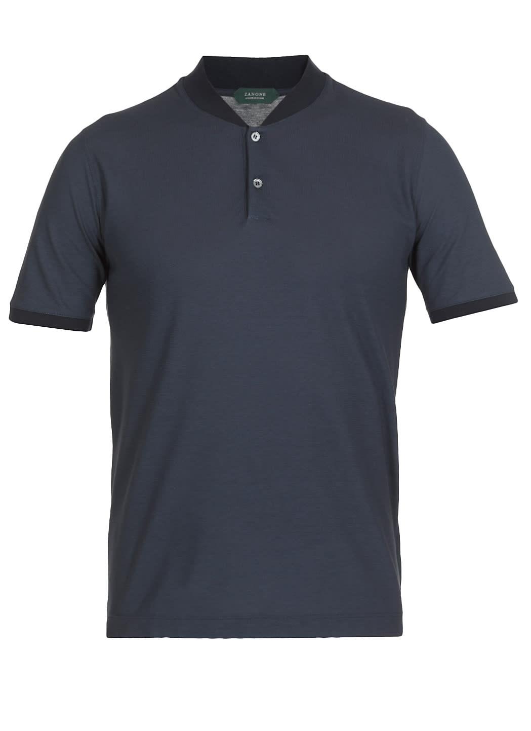 Zanone Cotton T-shirt In Blue