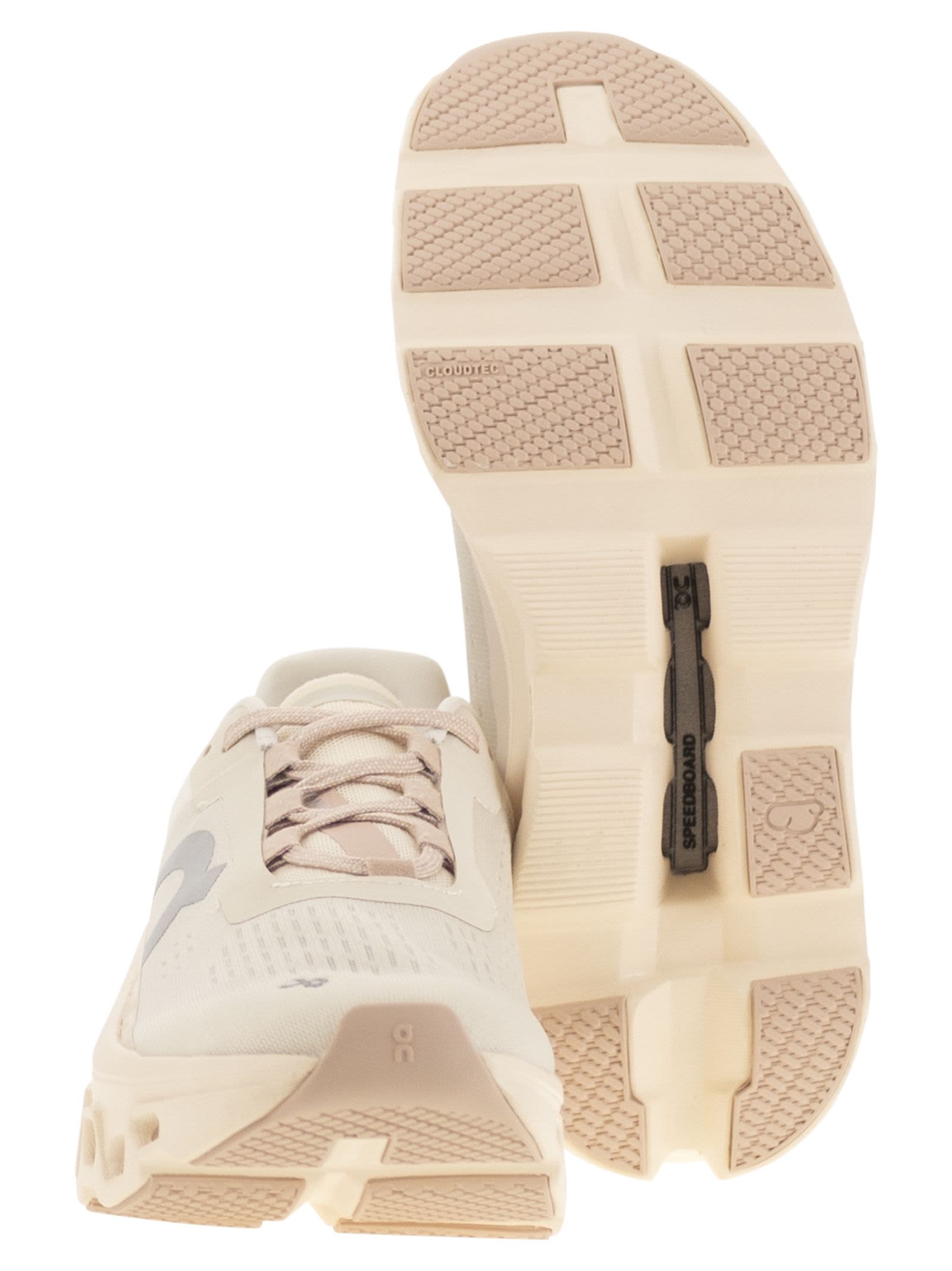 On Cloudmster Panelled Mesh Sneakers In Pink