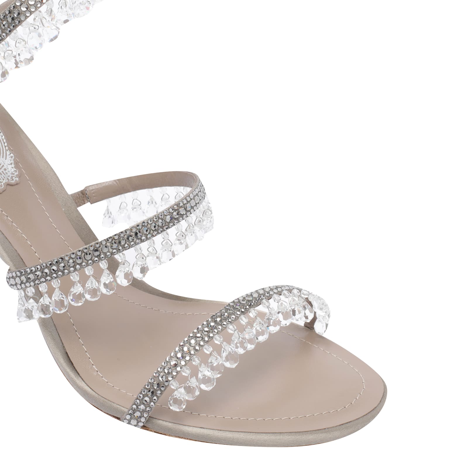 René Caovilla Chandelier Sandals In Gray
