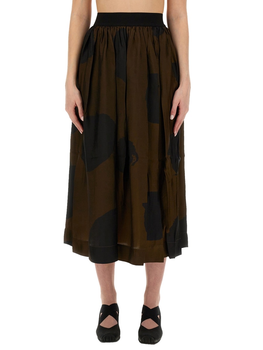 Shop Uma Wang Gillian Skirt In Brown