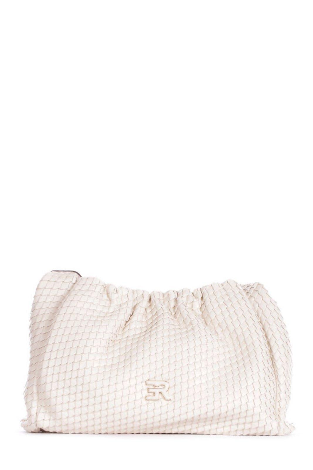 Ermanno Firenze Logo Embossed Hobo Bag