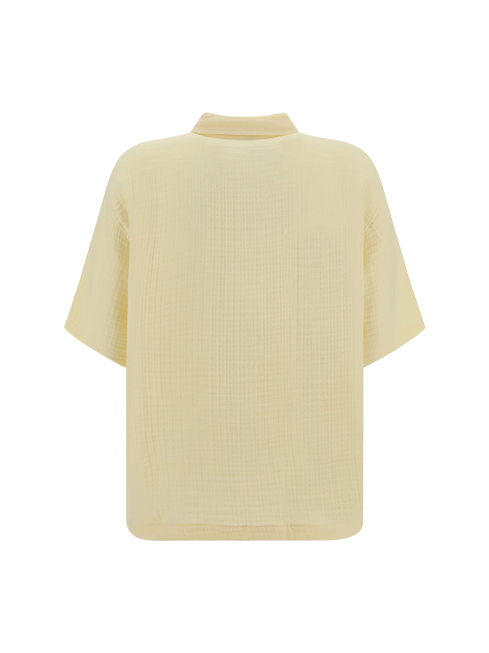 Shop Daily Paper Enzi Seersucker Shirt In Icing Yellow