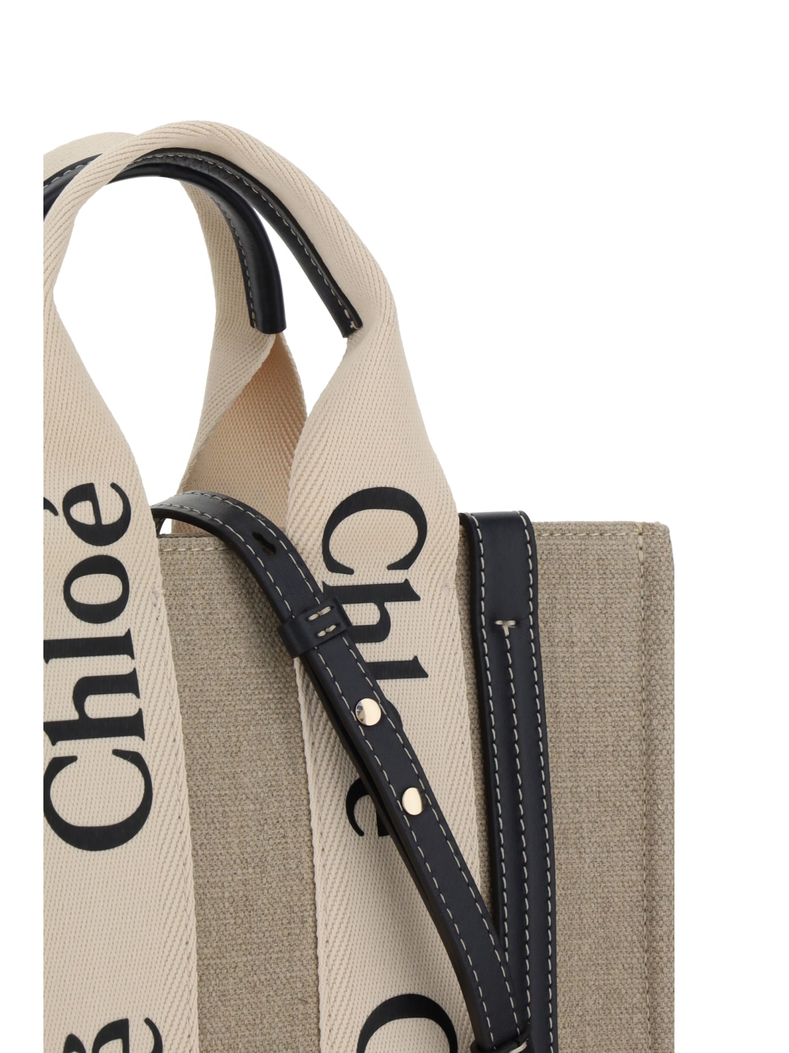 Shop Chloé Woody Handbag In White Blue