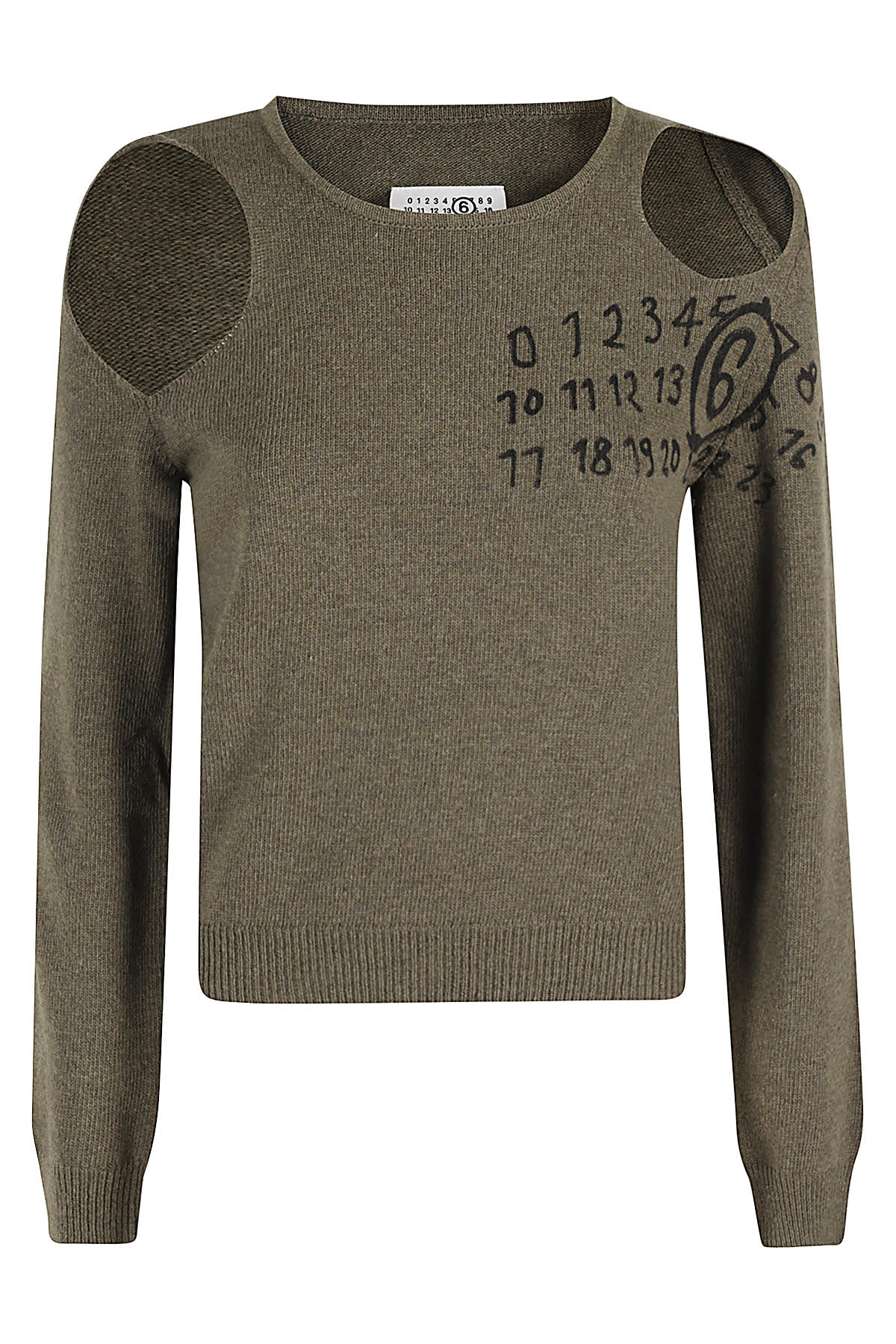 Shop Mm6 Maison Margiela Long Sleeved Top In S Olive