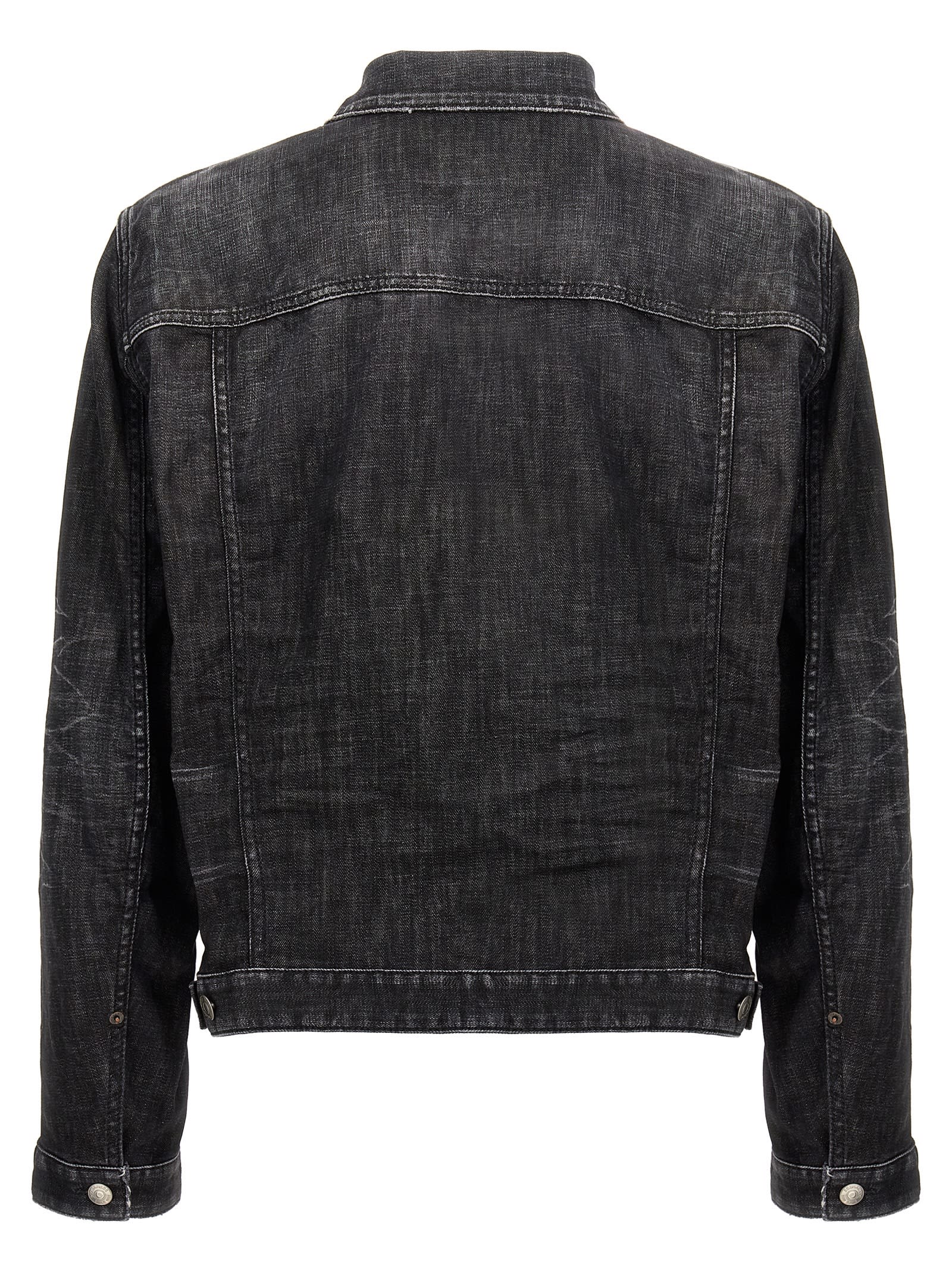 Shop Dsquared2 Boxy Jean Jacket In Black