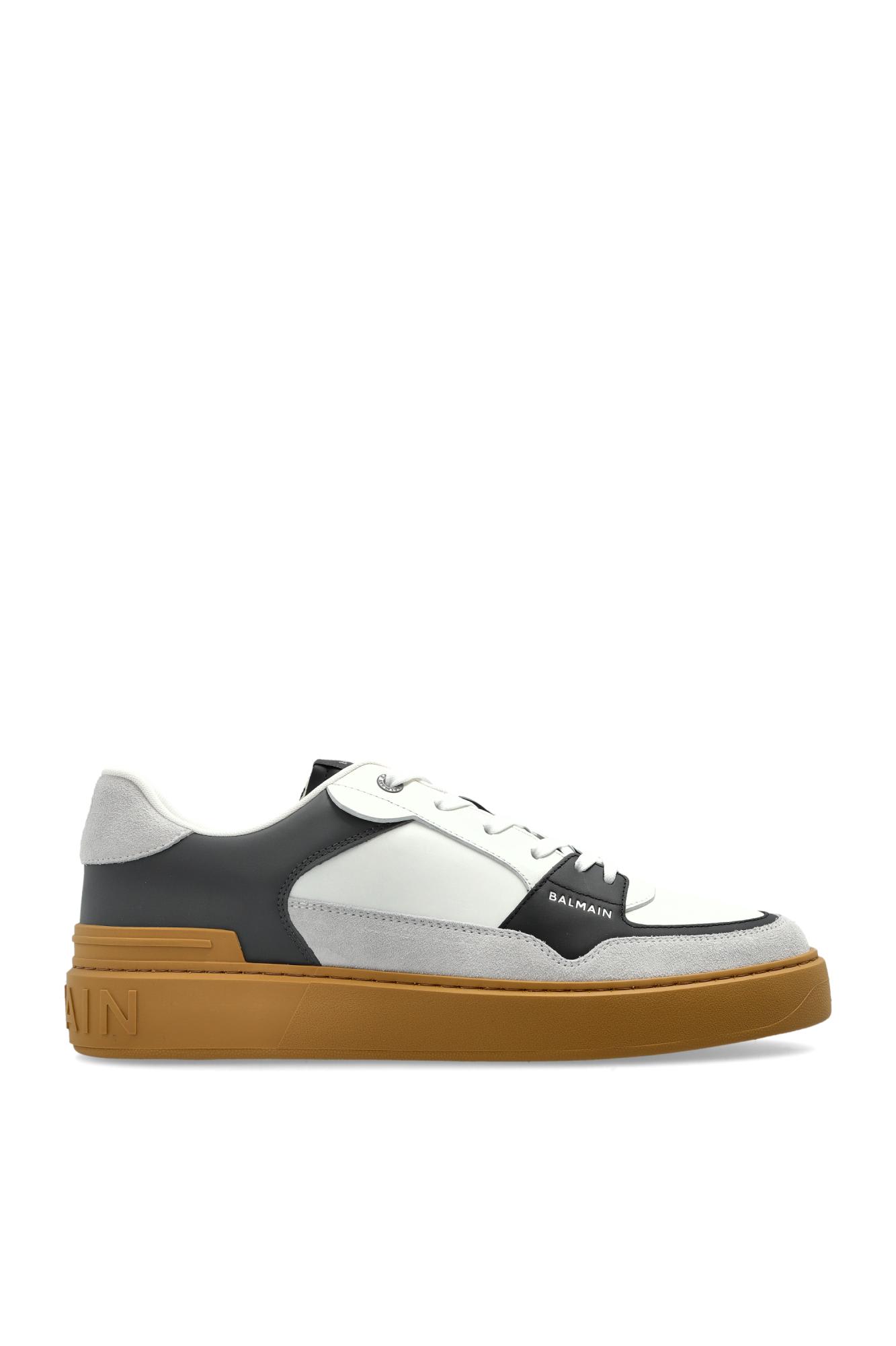 Balmain B-court Flip Leather Trainers In Multi