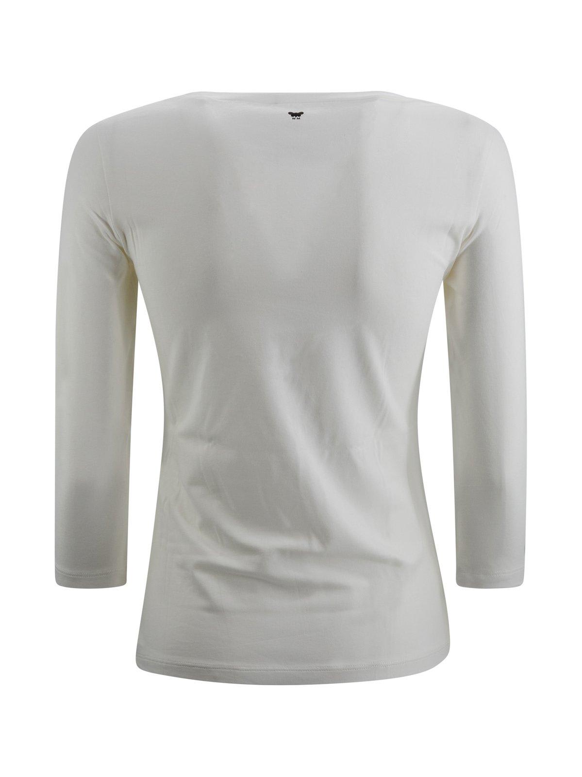 Shop Weekend Max Mara Stretched Jersey T-shirt In White