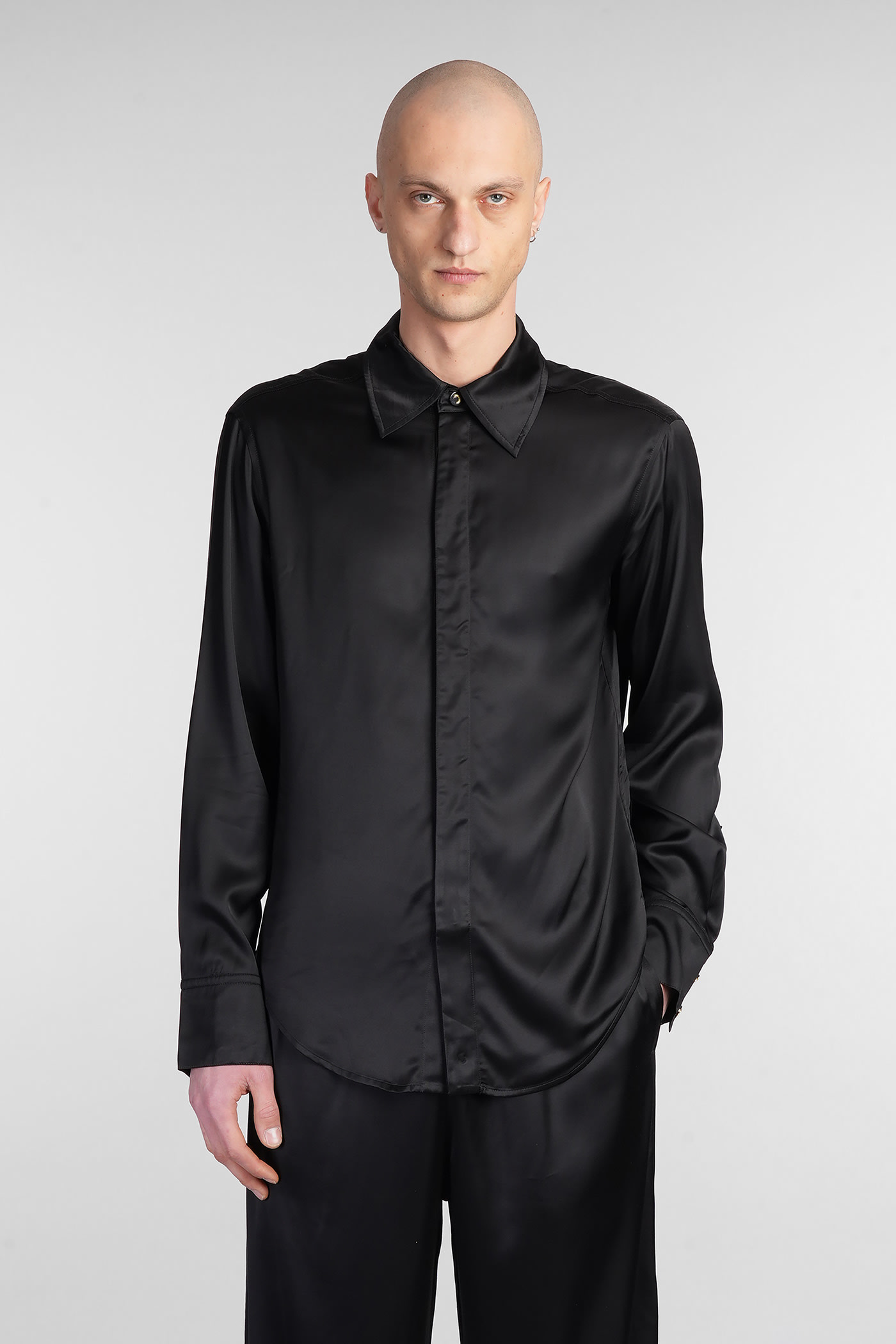 Marine Serre Shirt In Black Viscose