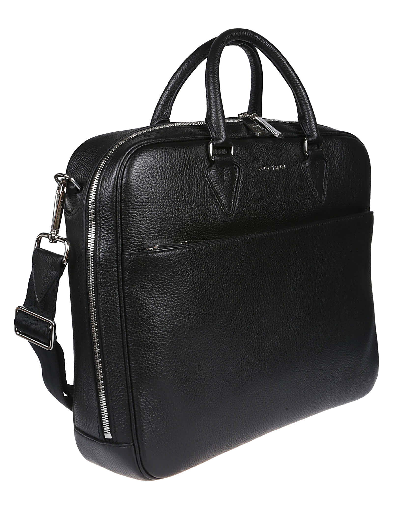 Orciani Business Slim Bag In Nero