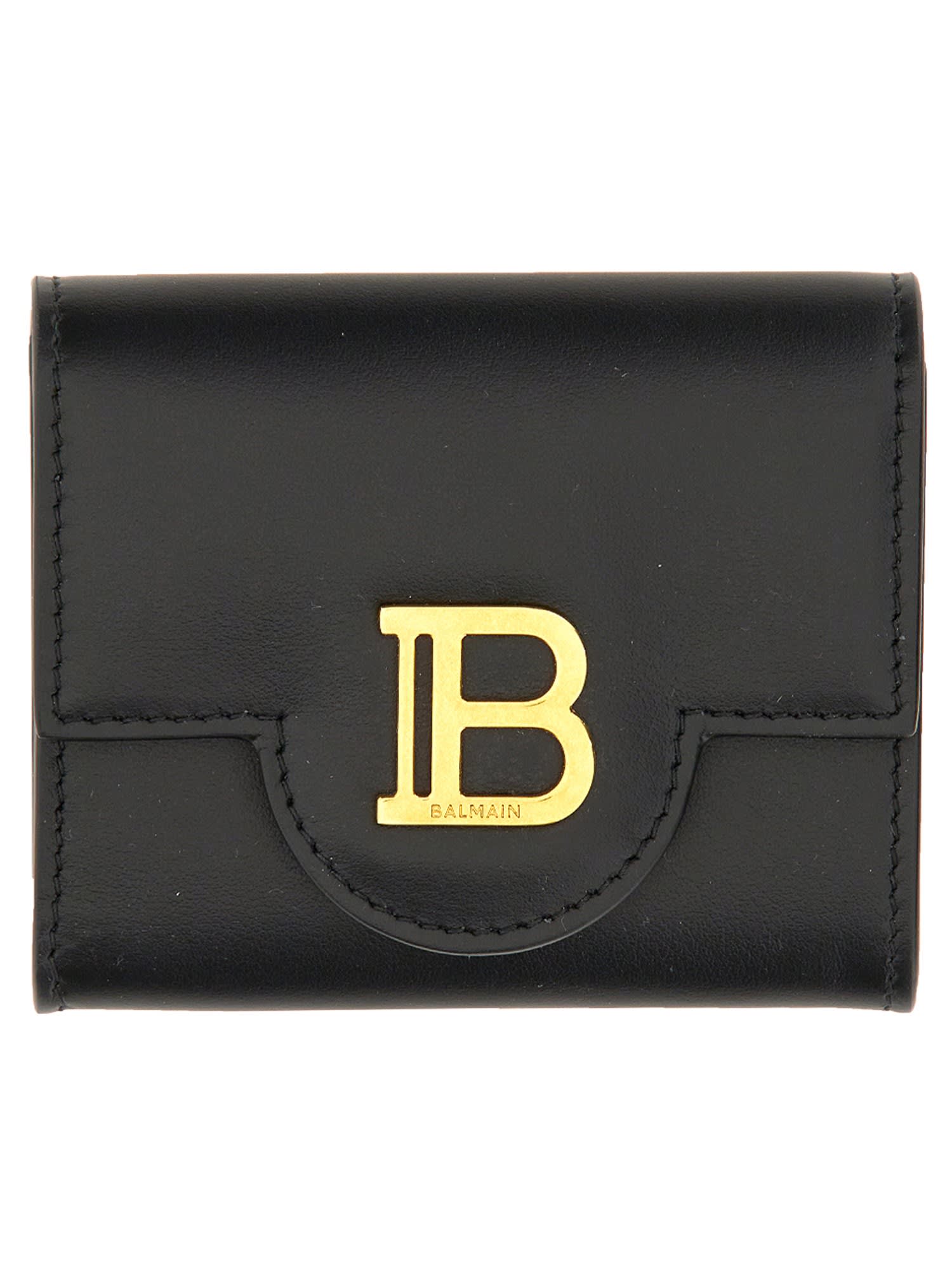 Balmain B-buzz Wallet In Nero