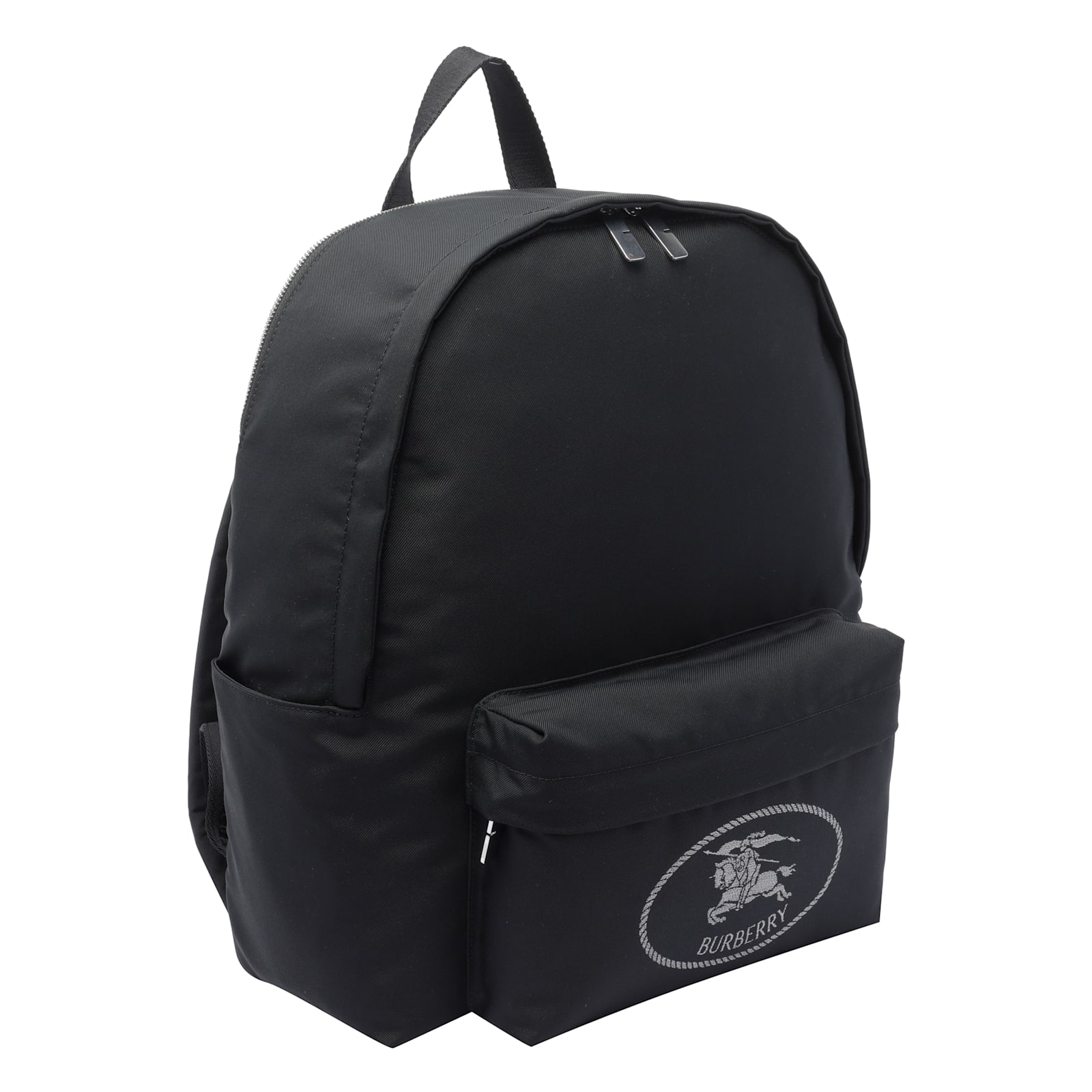 Burberry Black Backpack With Spacious Design And Padded Straps In Black
