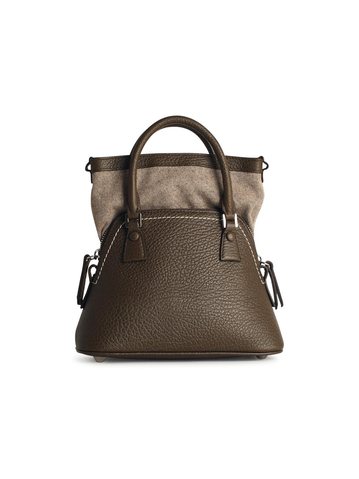 Shop Maison Margiela Sac Brown Leather Bag