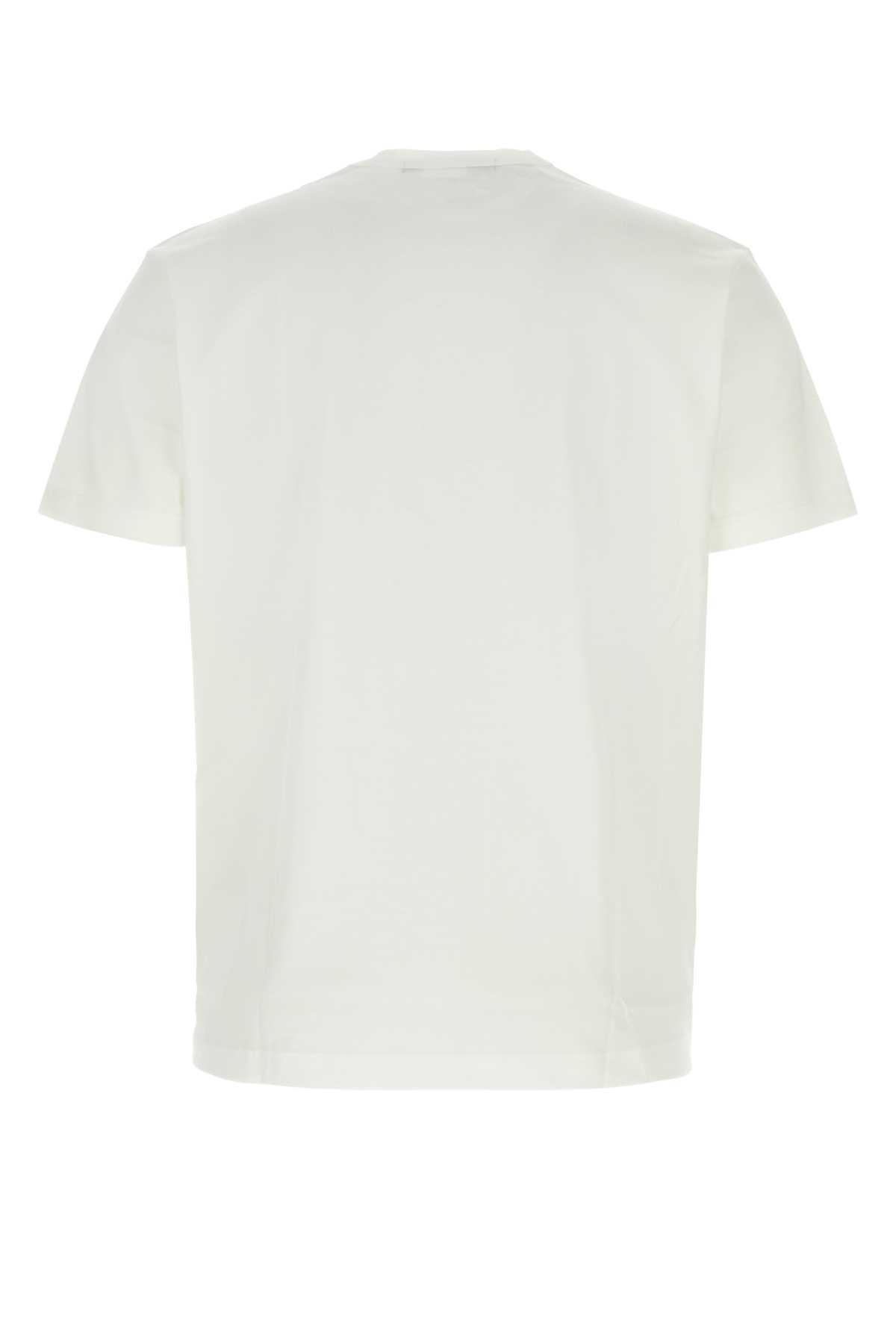 Junya Watanabe White Cotton T-shirt In Whitewhtre